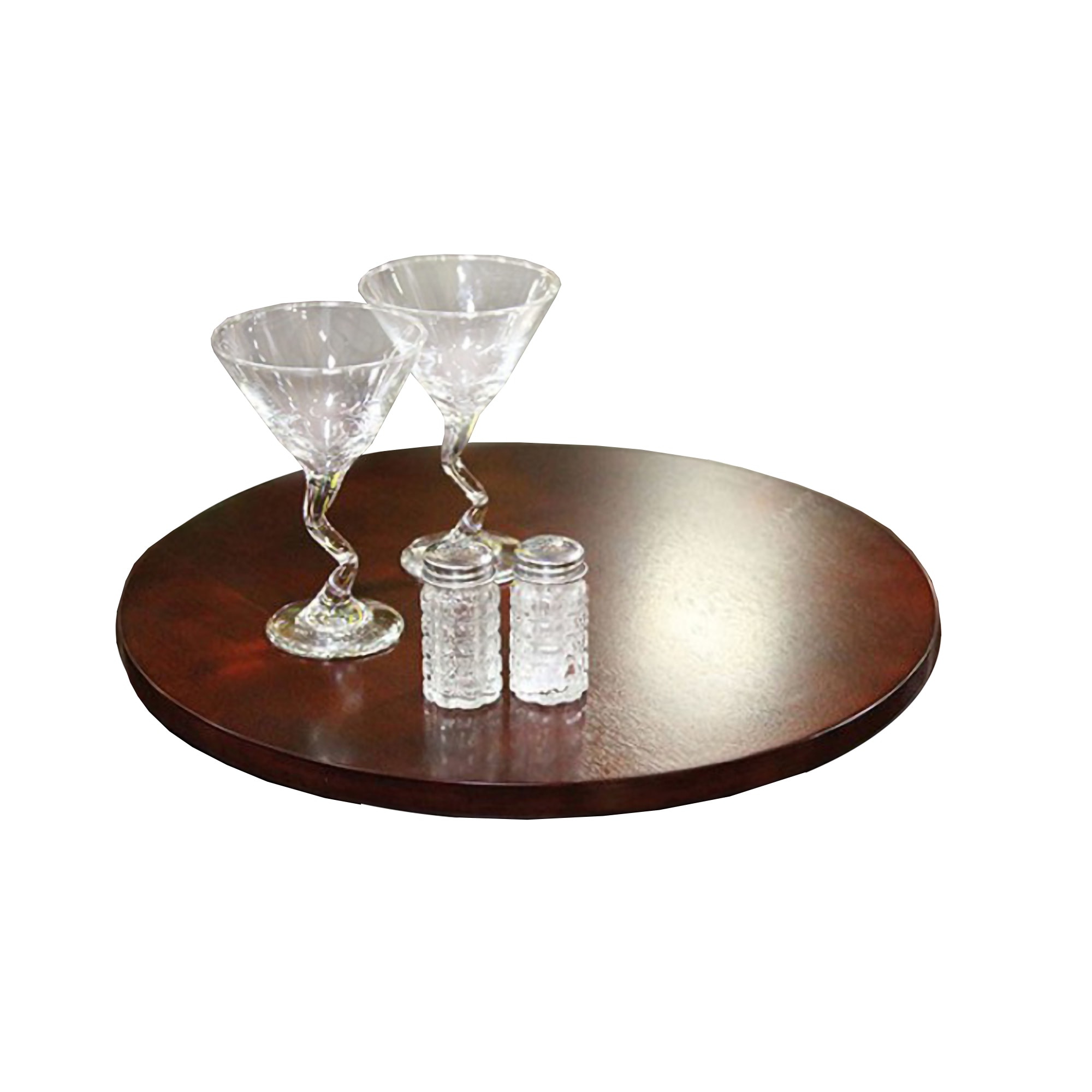 Benzara BM123812 Brown Wood Full circle Tabletop Lazy Susan