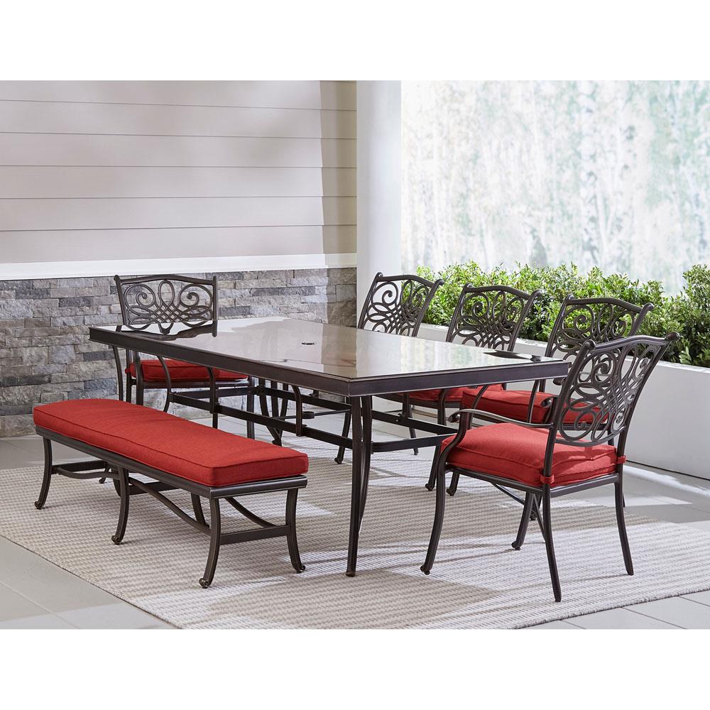 Hanover TRADDN7PCGBN-RED Patio-Dining-Sets - View #15