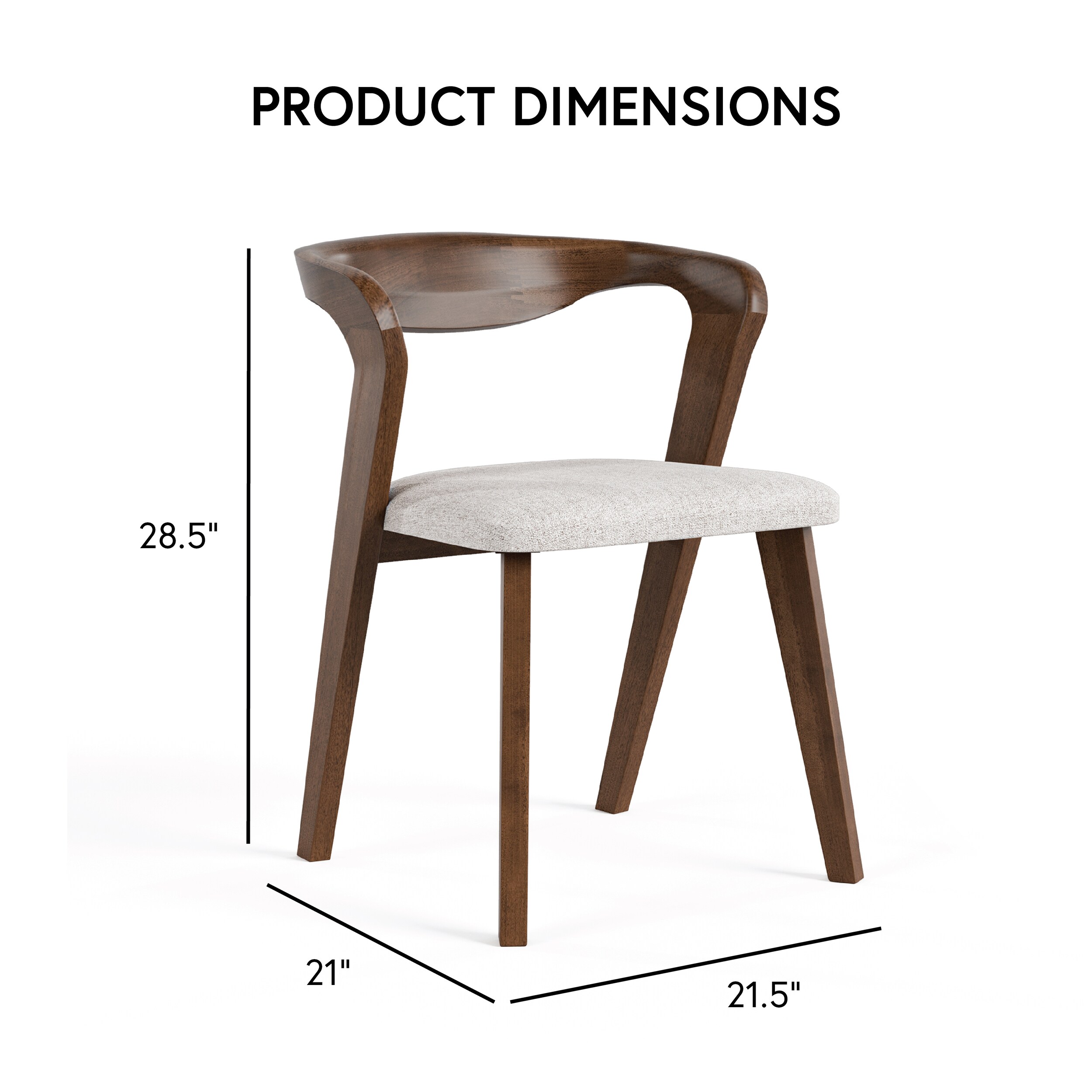 Furniture of America IDF-30002WN-SC Dining-Chairs - View #3