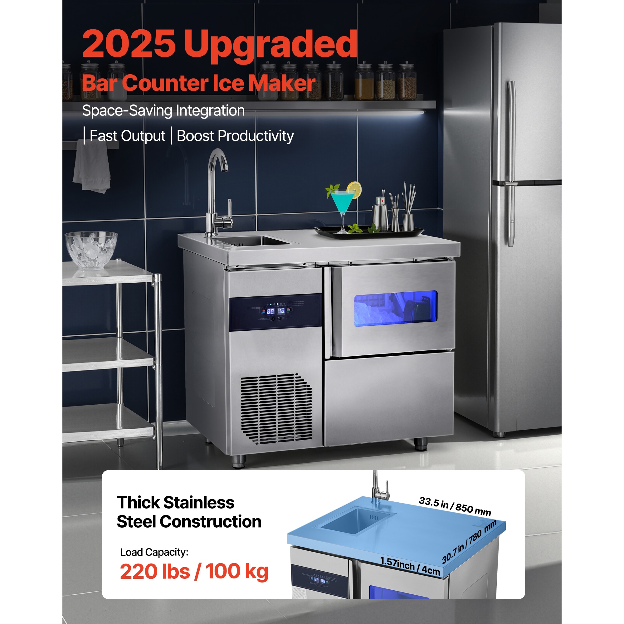VEVOR GZTZBJZJ132L5U95W0V1 Commercial-Ice-Makers - View #3