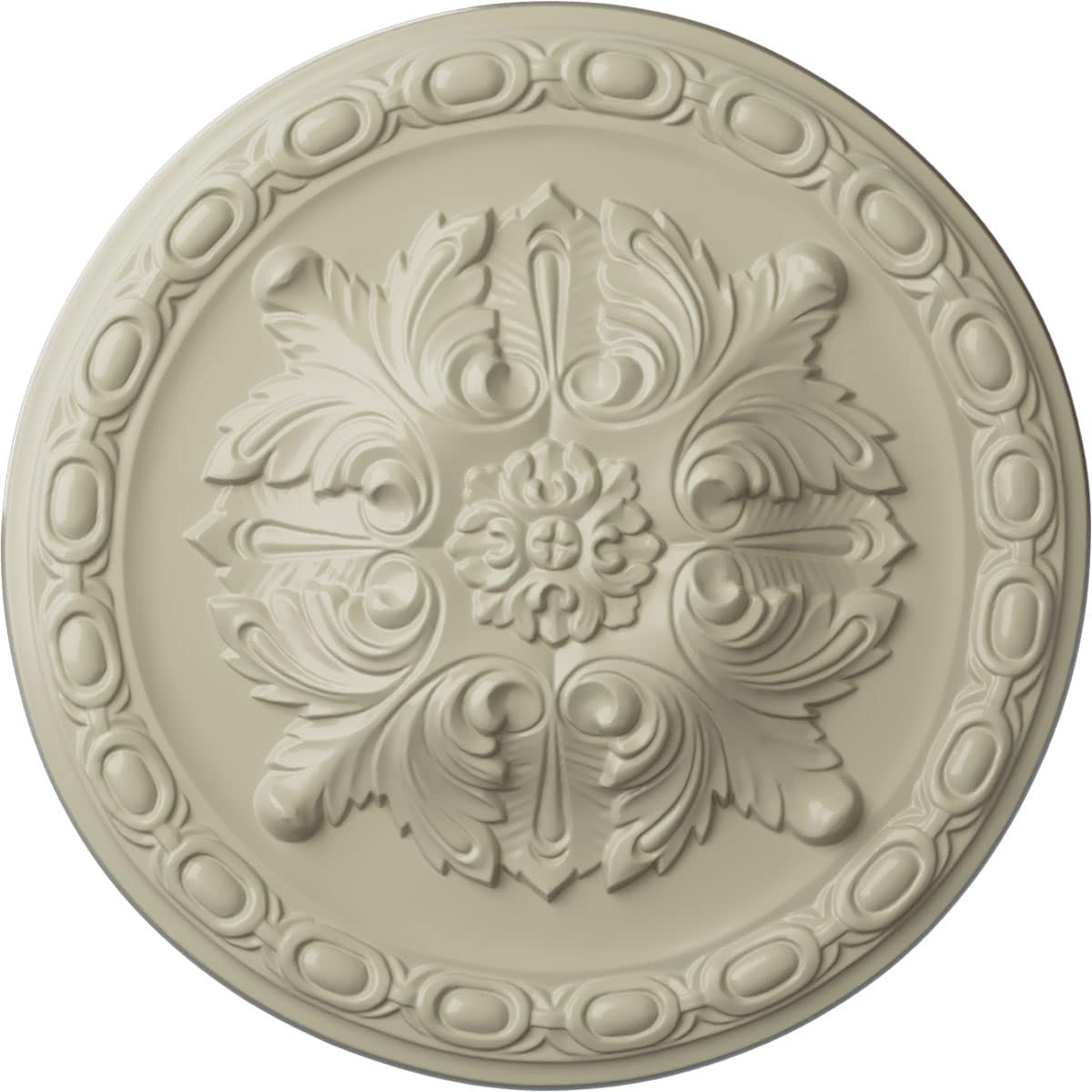 Ekena Millwork CM12STCYF Stockport 11.75-in W x 11.75-in L Painted Clear Yellow Polyurethane Whole Ceiling Medallion