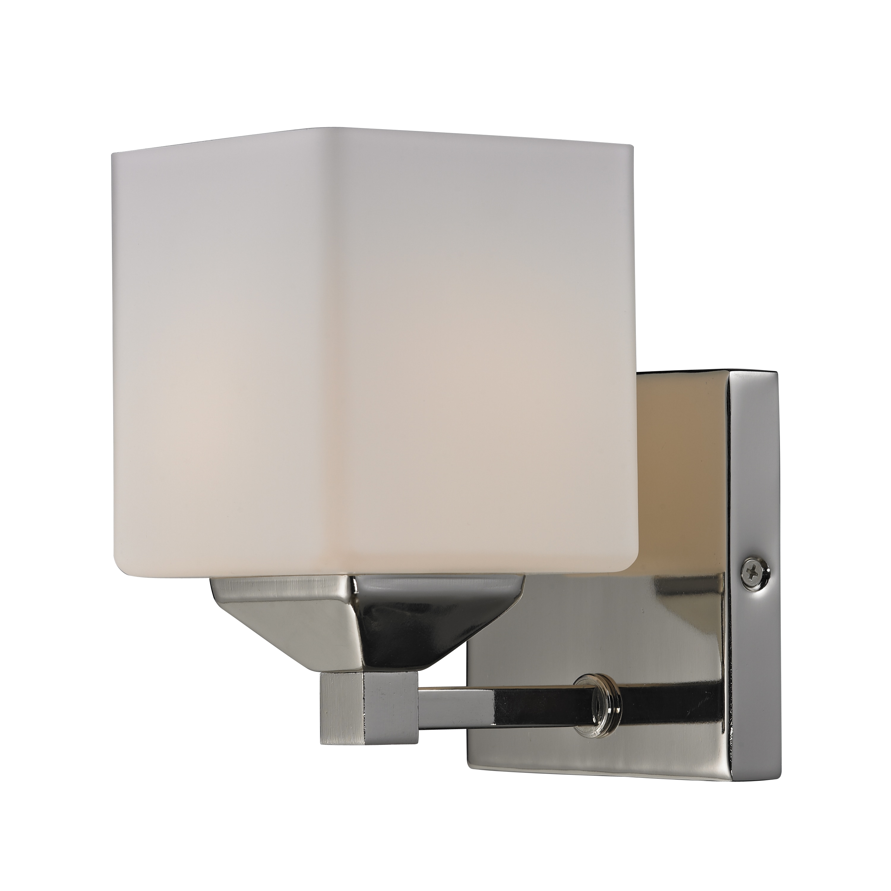 Z-Lite 2105-1V Quube 4.25-in 1-Light Chrome Traditional Vanity Light