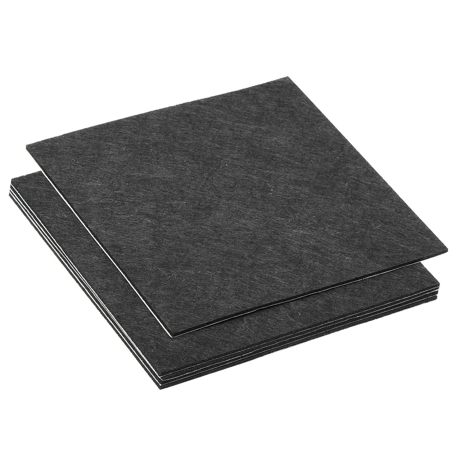 PATIKIL 6x6inch Lamp Base Felt 5pcs 2mm Thickness Square Felt Furniture Pad Soft Adhesive Non-slip Anti-scratch Backed Felt for Lamp Furniture DIY Craft Black