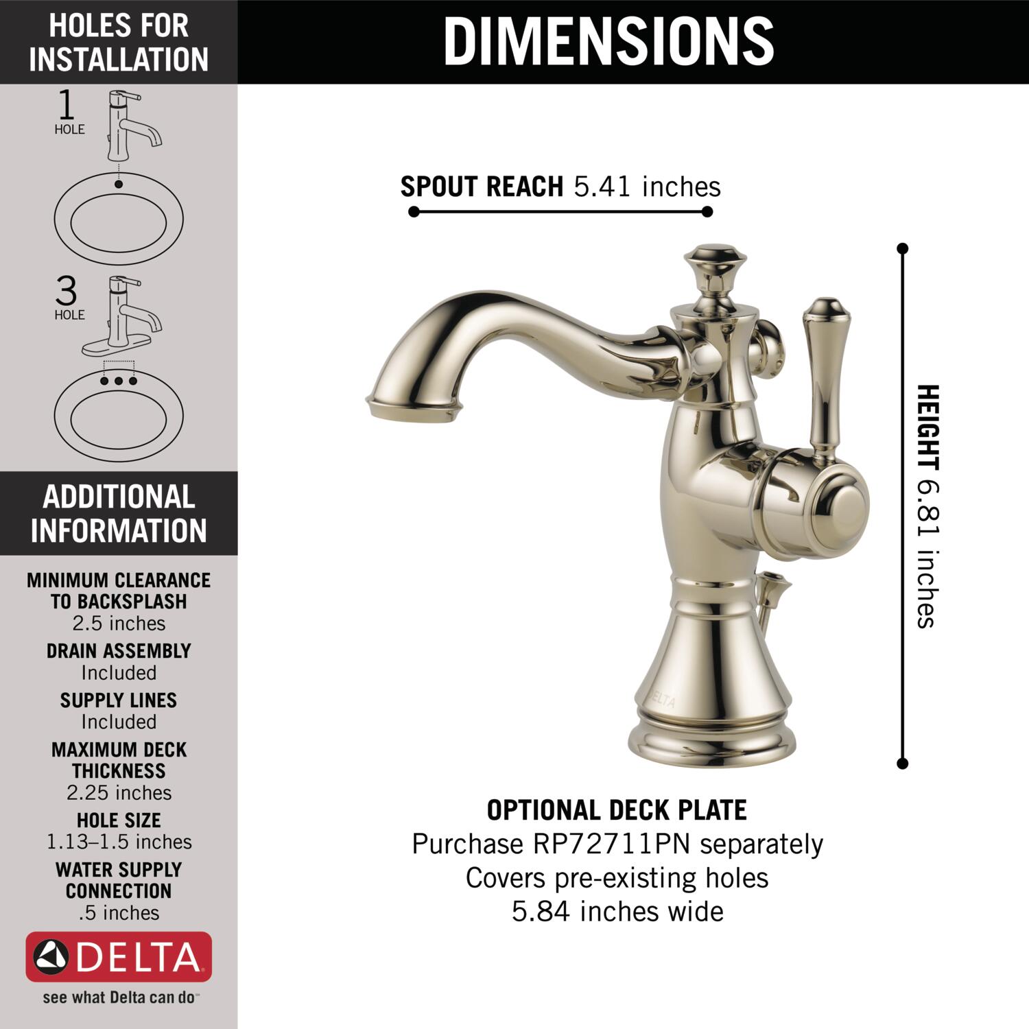 Delta 597LF-PNMPU Lavatory-Faucets - View #3