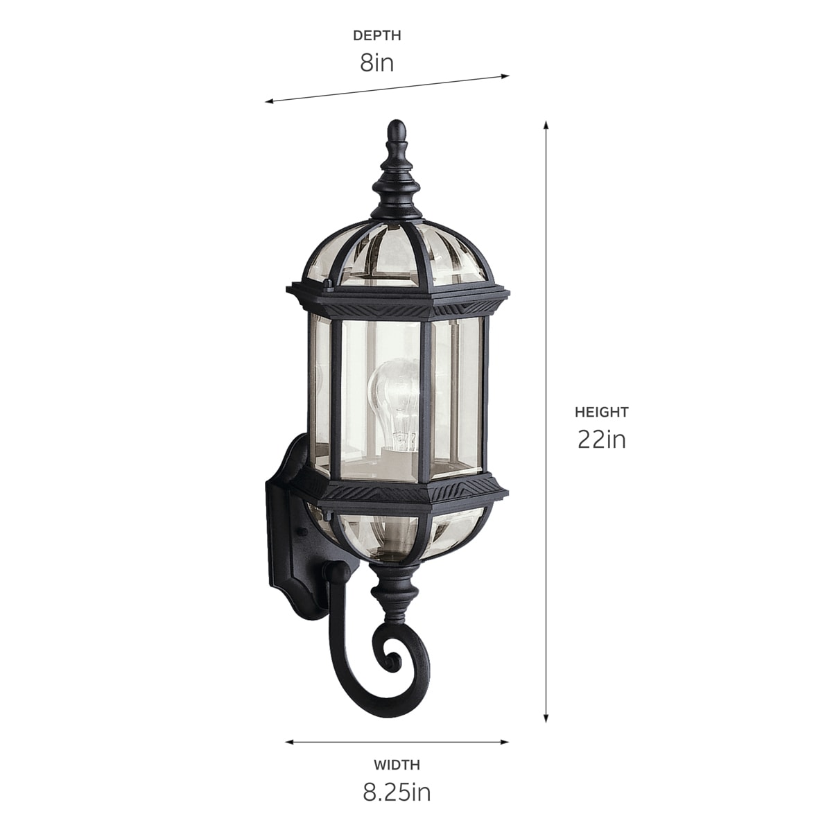 Kichler 9736BK Outdoor-Wall-Lighting - View #9