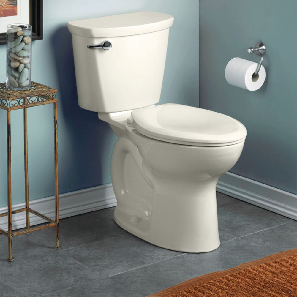 American Standard 215CB104.021 Cadet 3 Bone Elongated Standard height 2-piece Toilet 10-in Rough-In WaterSense 1.28 GPF