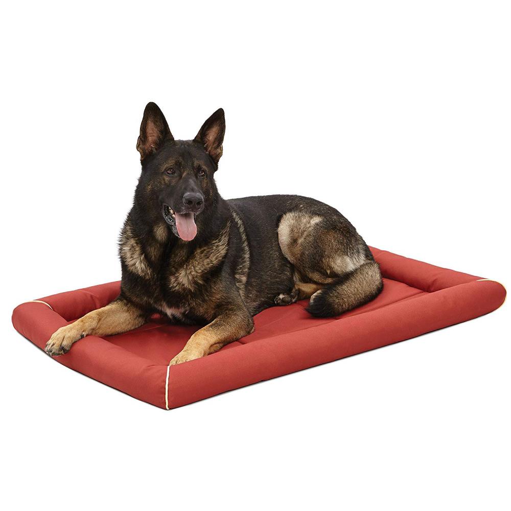 MidWest Homes for Pets 40548-BR Brick Red Polyester Rectangular Dog Bed (For Large)