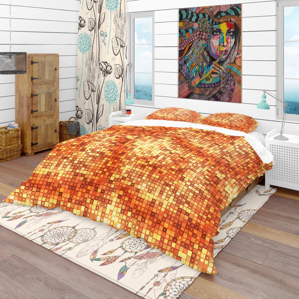 Designart BED18777-Q 3-Piece Red Queen Duvet Cover Set