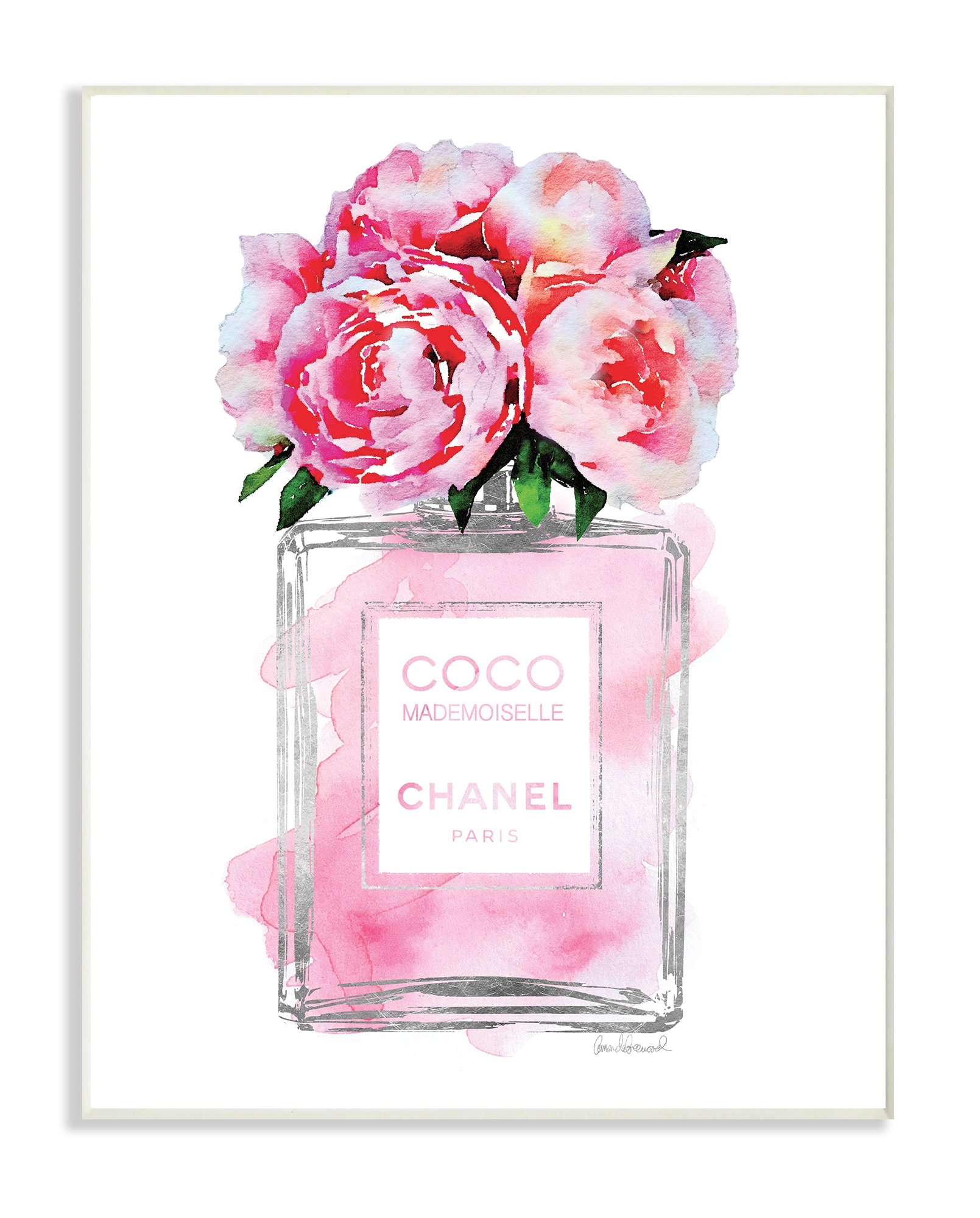 Chanel Flowers Modern Fashion Glam Wall Art