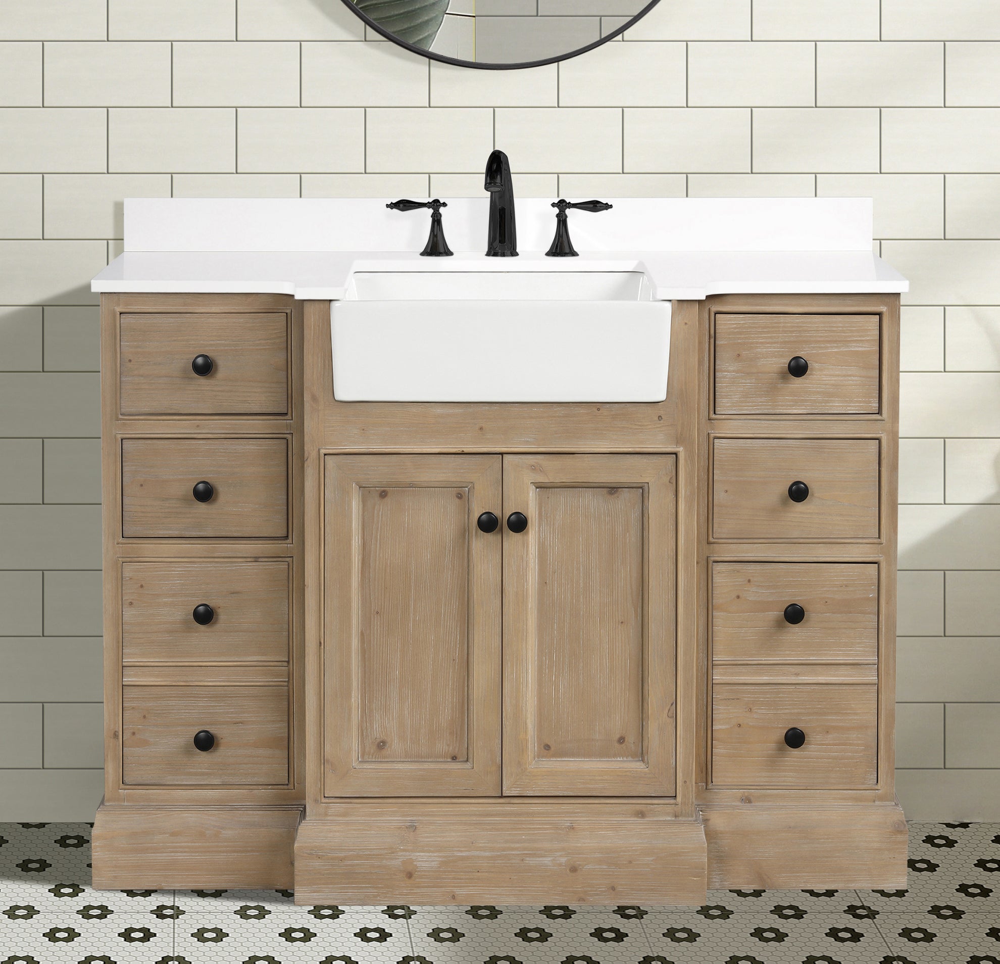 Ari Kitchen & Bath AKB-KELLY-48-WTHFRWH Bath-Vanity-Combo - View #8