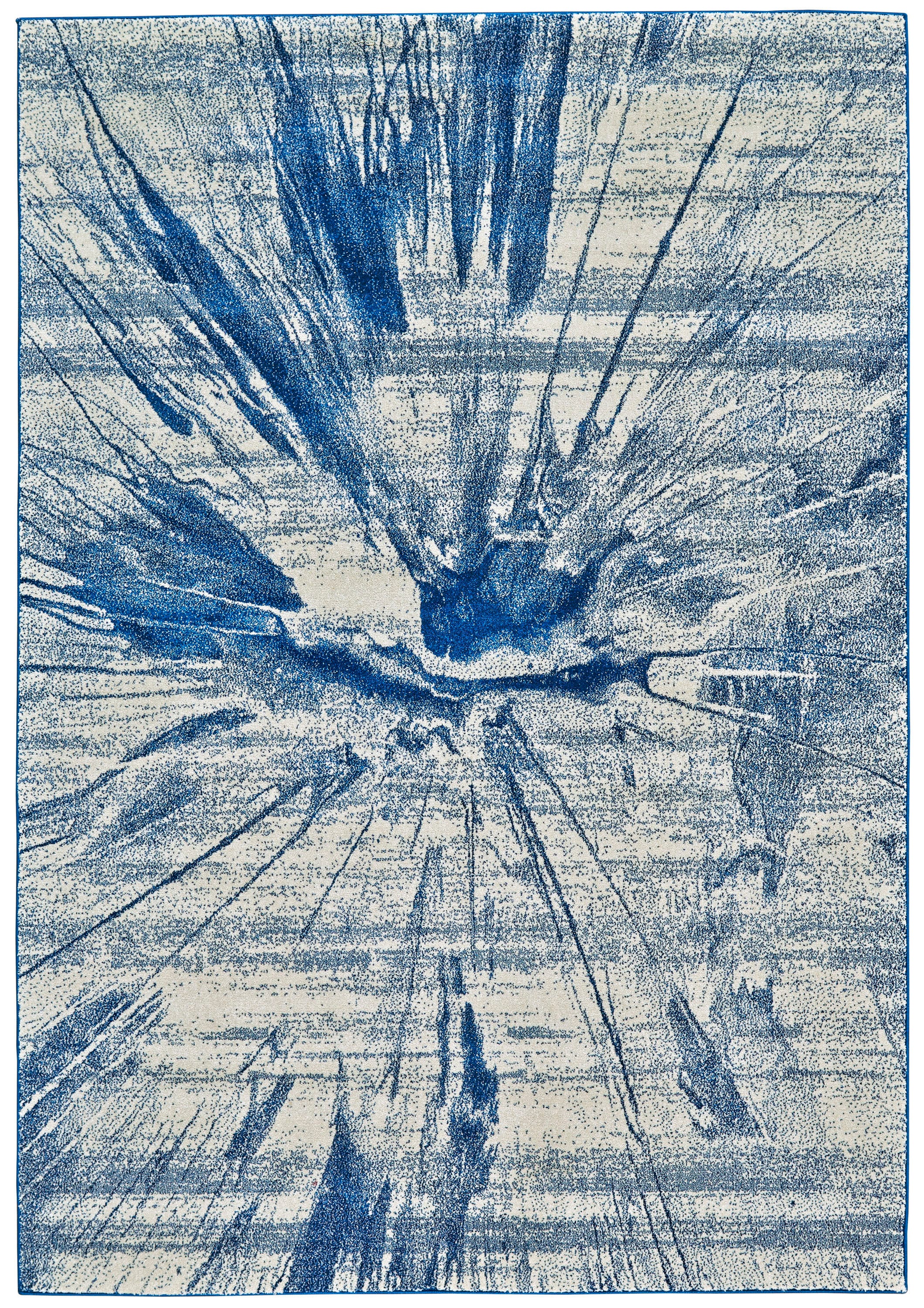 Room Envy 616R3601CBT000E10 Omari 5 X 8 (ft) Blue Indoor Distressed/Overdyed Mid-century Modern Area Rug