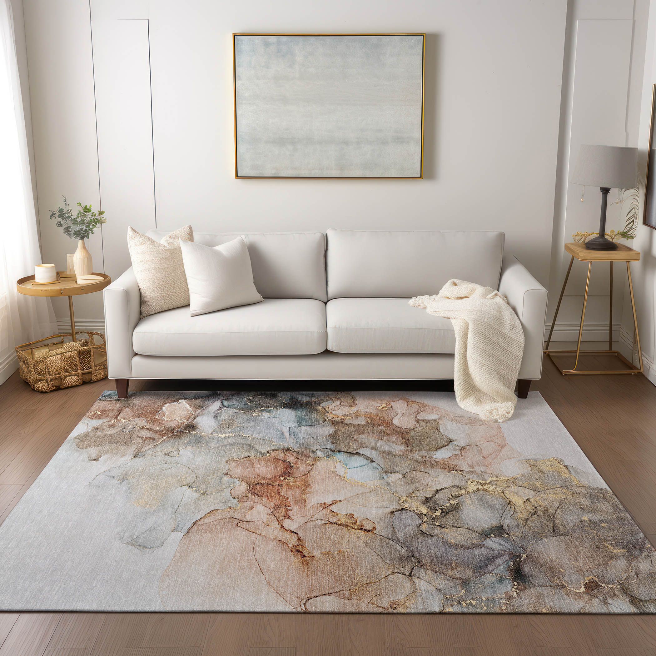 Addison Rugs ACN520BG10X14 Chantille ACN520BG 10 x 14 (ft) Polyester Beige Rectangular Indoor/Outdoor Geometric Machine washable Area rug