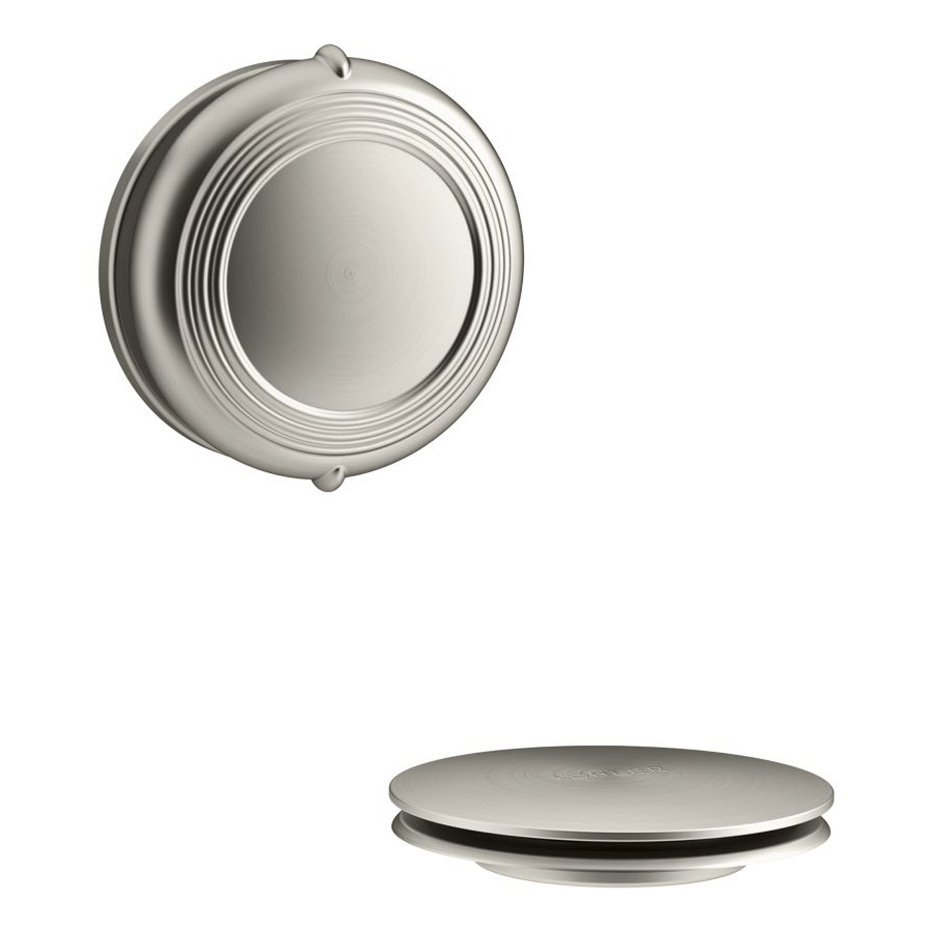 KOHLER T37393-BN Traditional 3.3125-in Vibrant Brushed Nickel Round Drain Cover Set