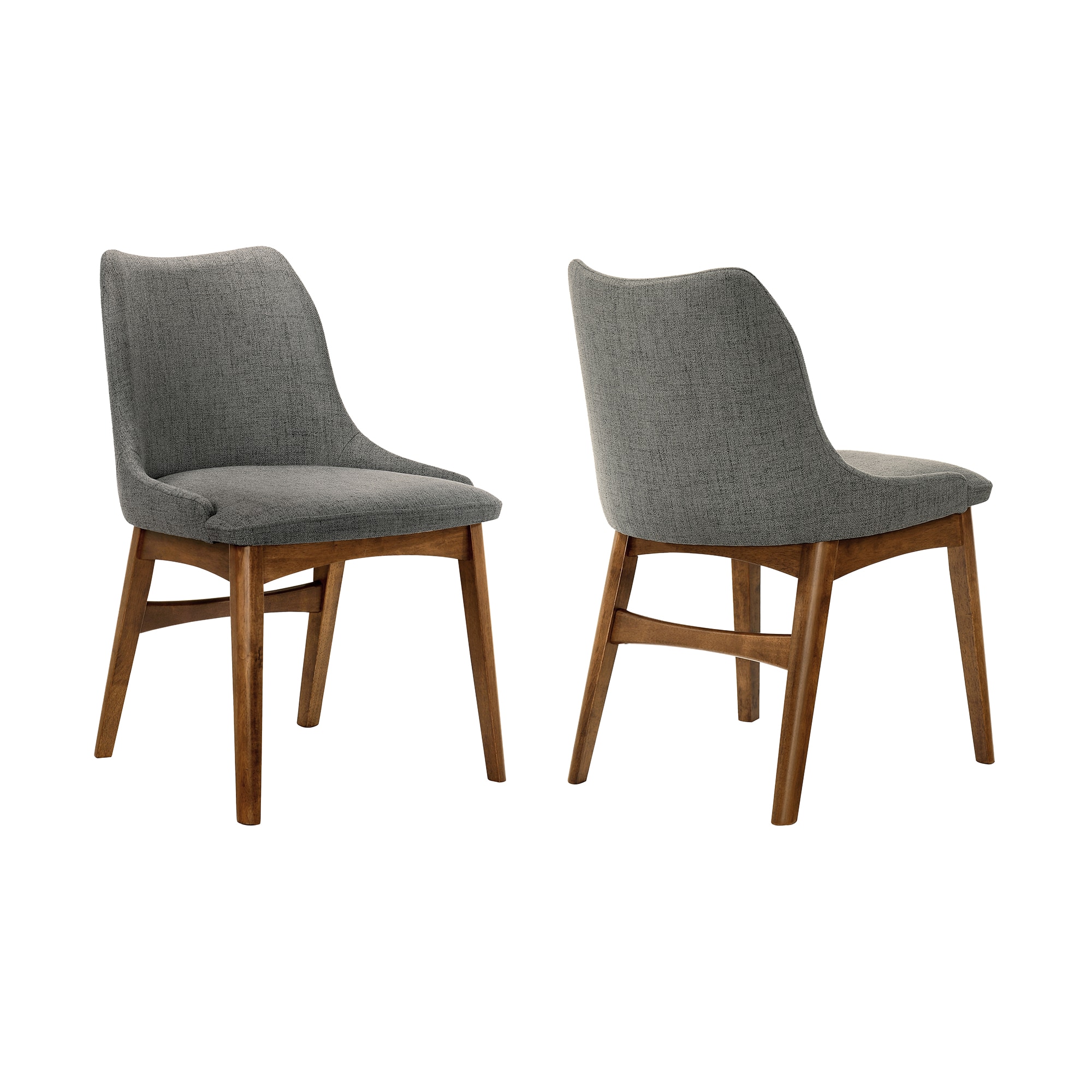 Armen Living LCAZSIWACH Set of 2 Contemporary/Modern Polyester Upholstered Dining Side Chair (Wood Frame)