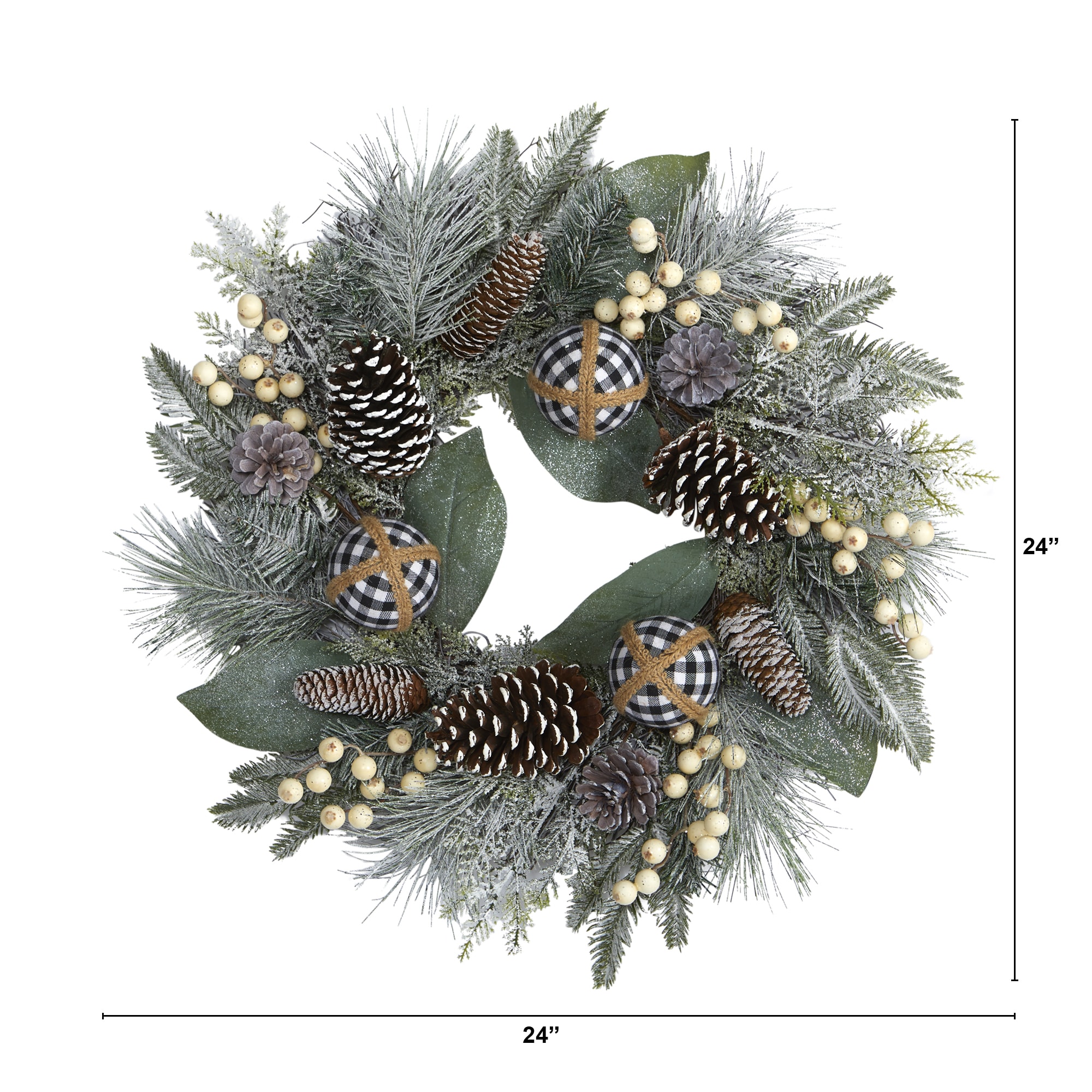 Nearly Natural 4609 Artificial-Christmas-Wreaths - View #3