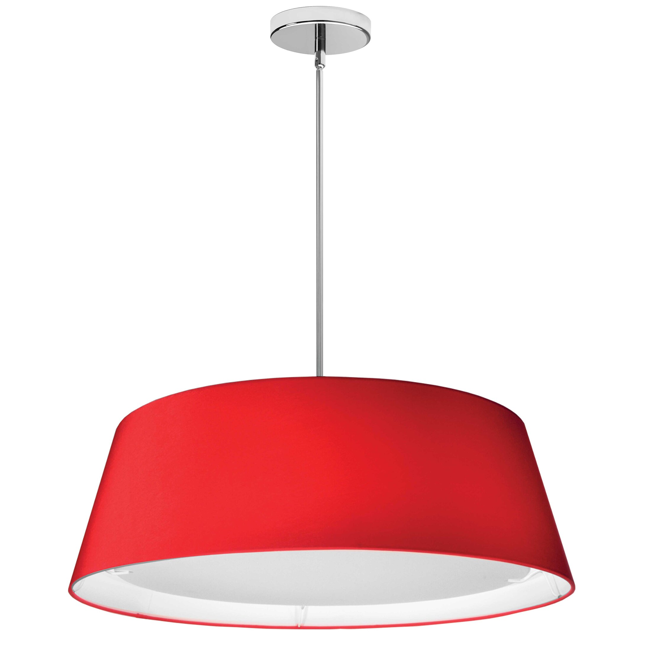 Dainolite TDLED-24LP-RD LED Red Modern/Contemporary Drum LED Hanging Pendant Light
