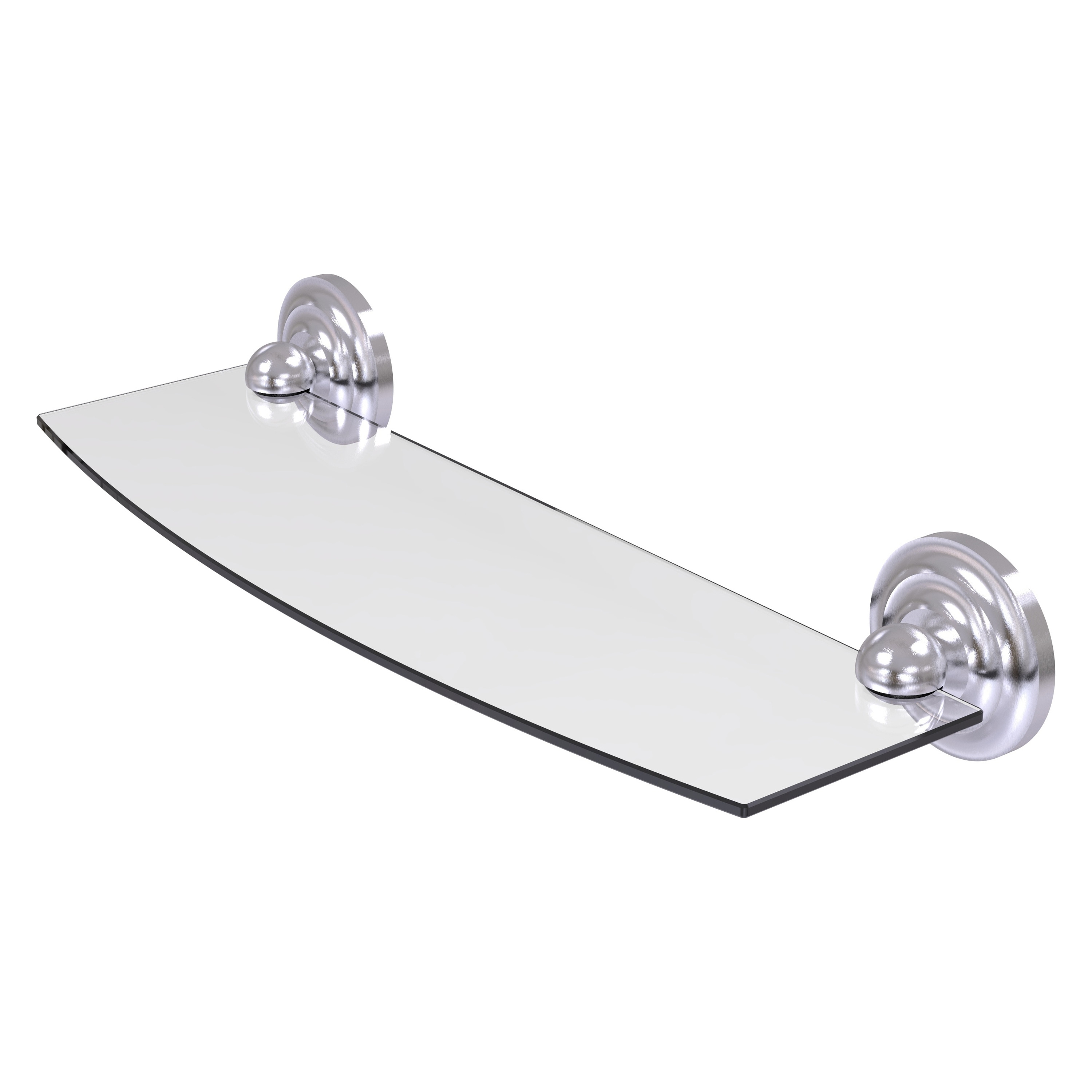 Allied Brass PQN-33/18-SCH Prestige Que New Satin Chrome Wall mount Bathroom Shelf ( 18-in x 3-in x 5-in )