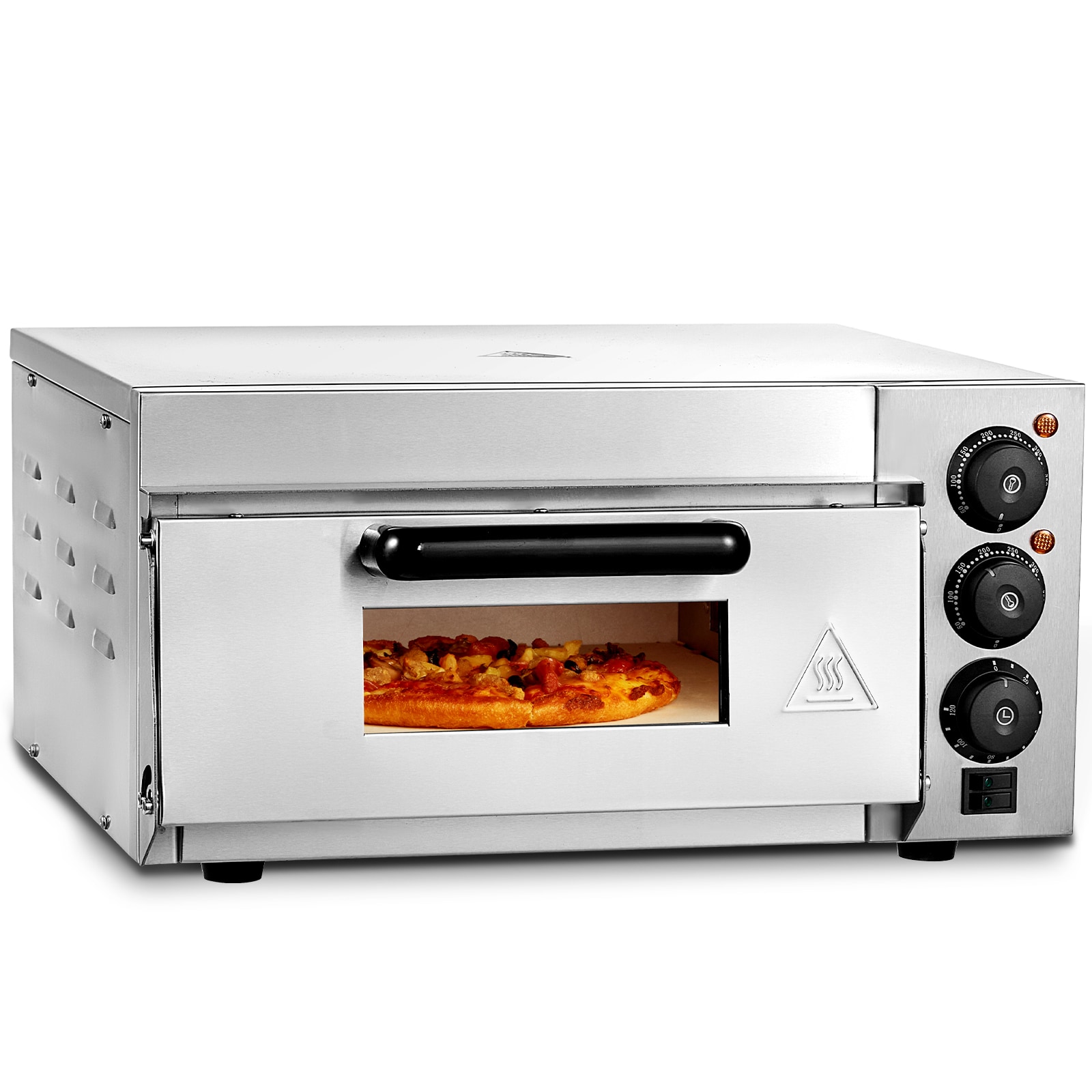 SVOPES SVOPESFMDRPSL06816V1 14-IN Electric Pizza Oven Stainless steel Hearth Electric Indoor/Outdoor Pizza Oven