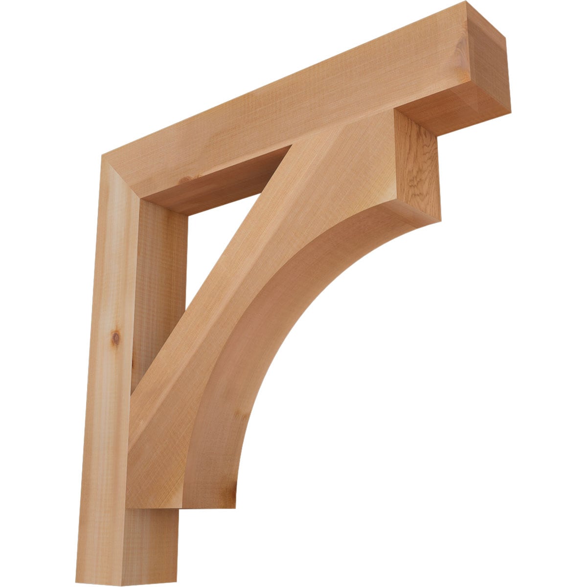 Ekena Millwork BKT04X26X26WTL05SWR Westlake block smooth 3-1/2-in x 26-in x 26-in Western red cedar Brown Wood Standard bracket