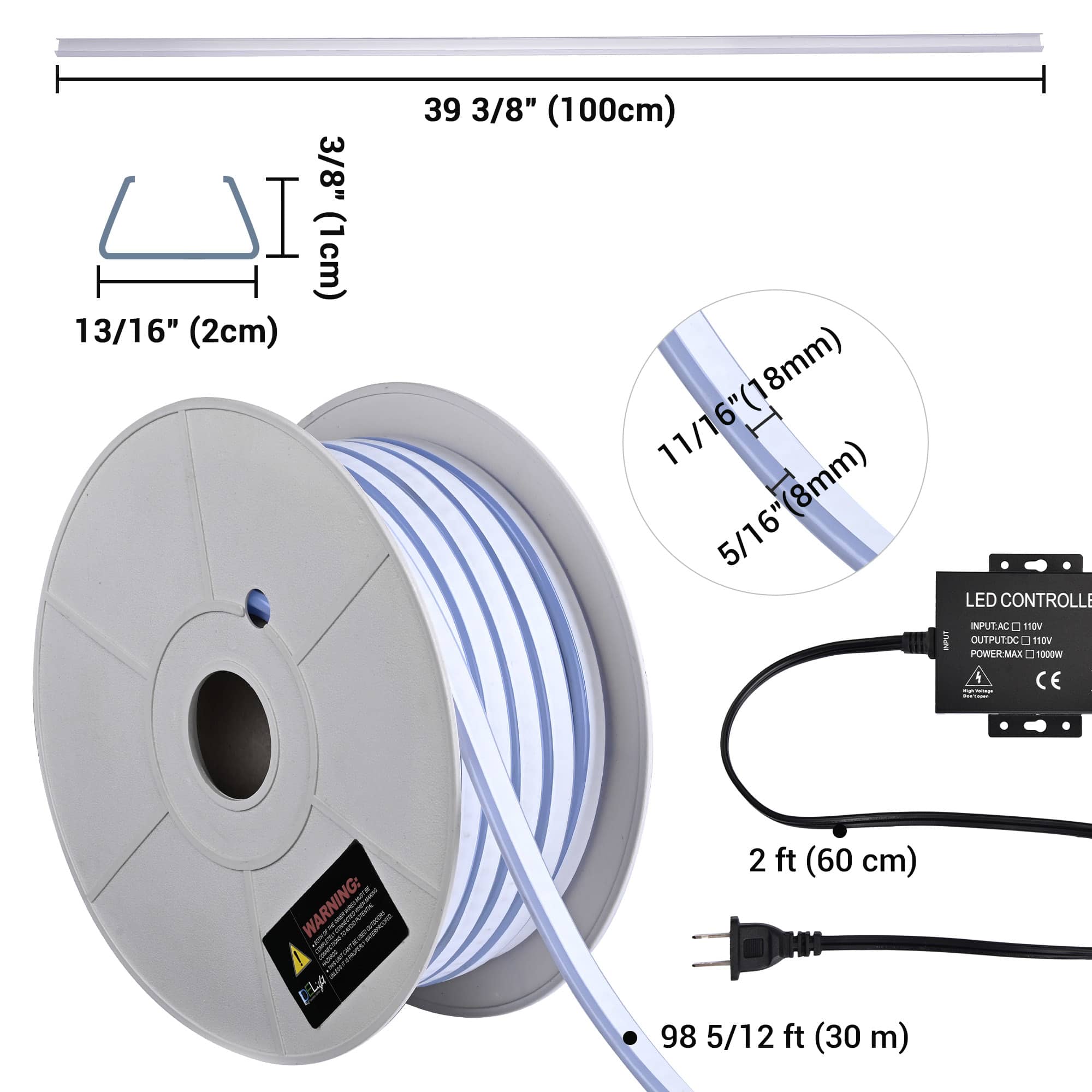 Yescom 11DSLSET4-100-RGB-LO Rope-Lights - View #8