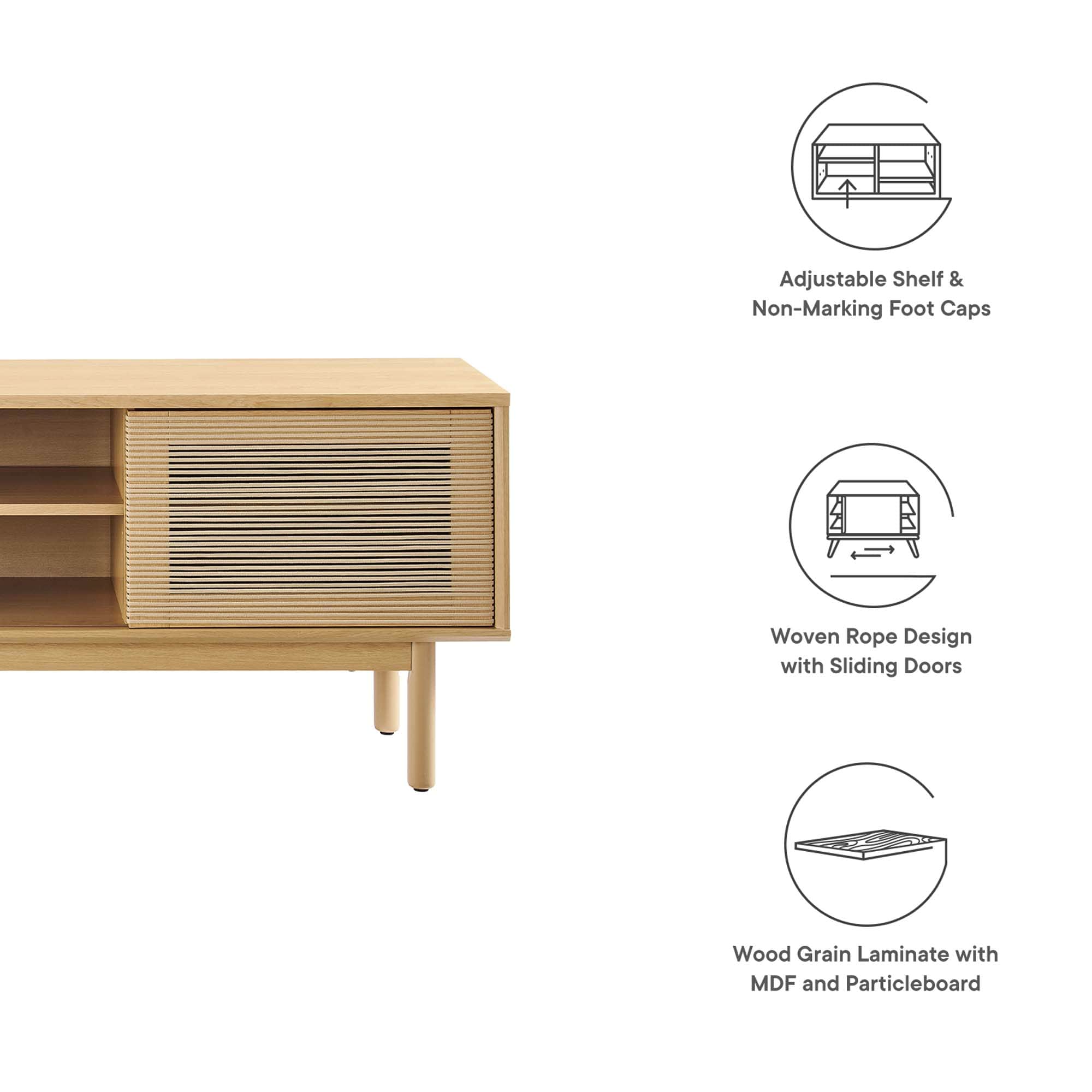 Modway EEI-6584-OAK-TAN Tv-Stands - View #2