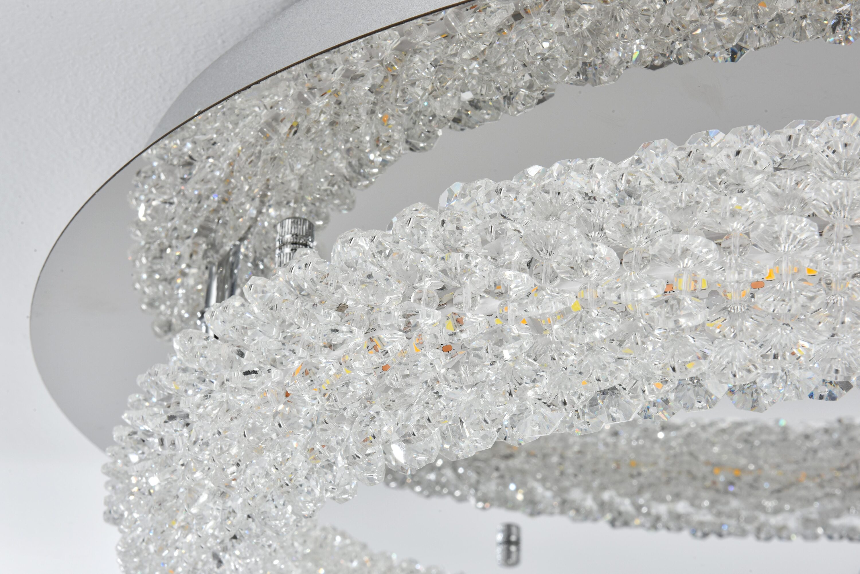 Bowen 26'' Chrome Crystal LED Flush Mount Light