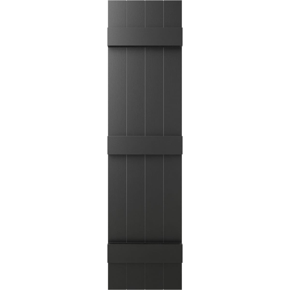 Ekena Millwork LJ4S14X07100BL 14-in W x 71-in H Black Board and batten Exterior Shutters ( 2 -Pack )