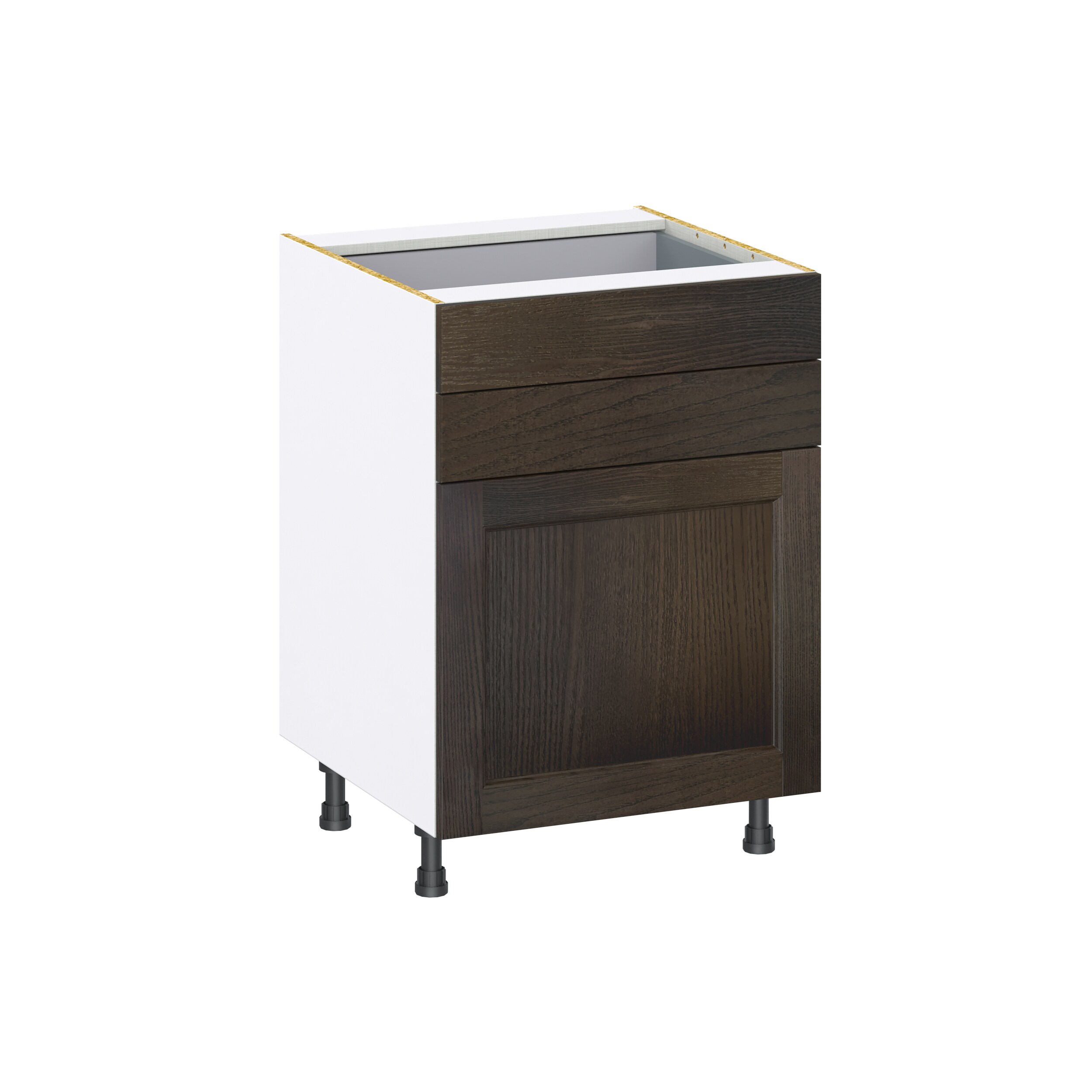 Hugo&Borg DSB24B(L/R)-MO Montclaire 24-in W x 34.5-in H x 24-in D Wood 2 -Drawers Base Fully assembled Cabinet (Recessed Panel Shaker)