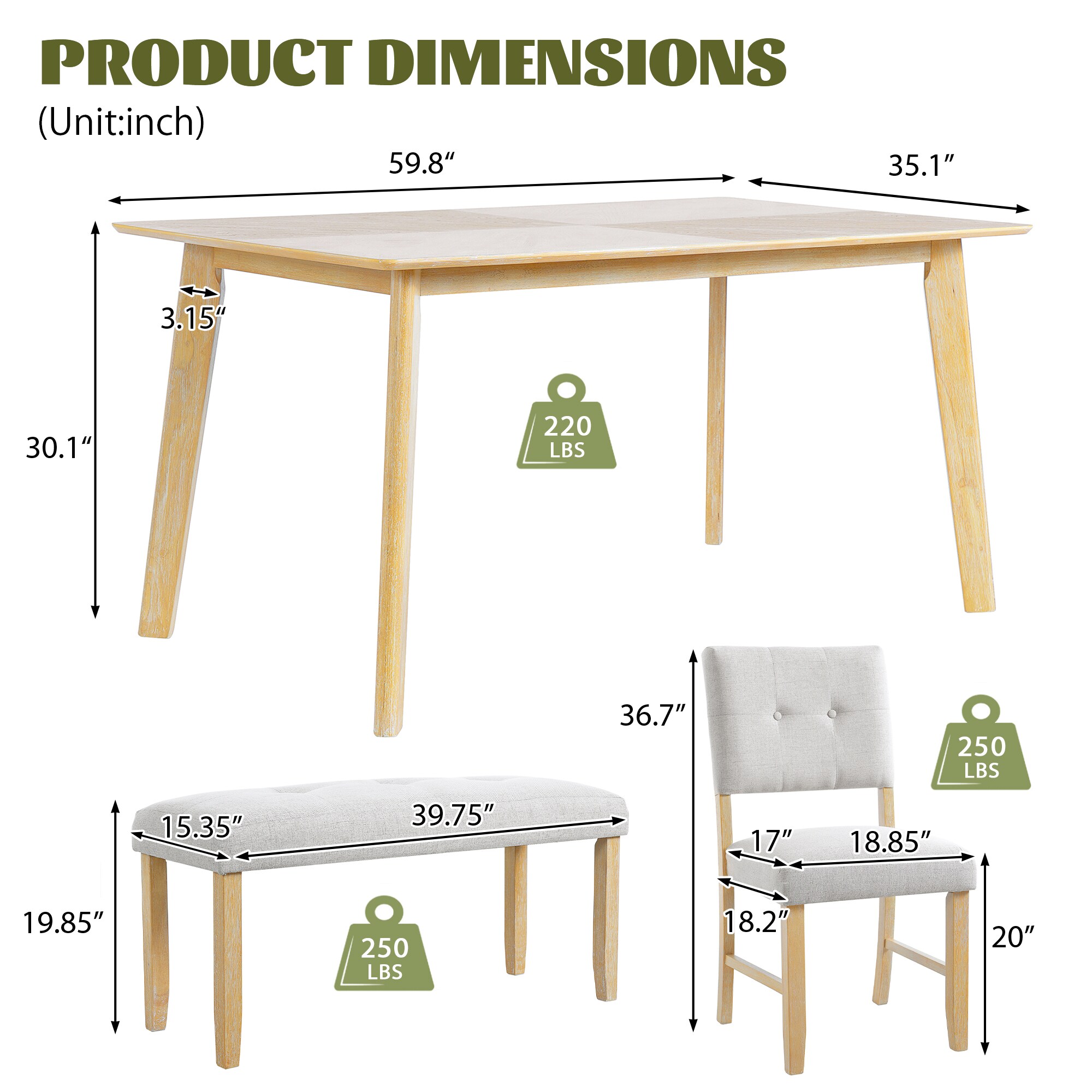 ModernLuxe L3P-N752S000015D Dining-Sets - View #3