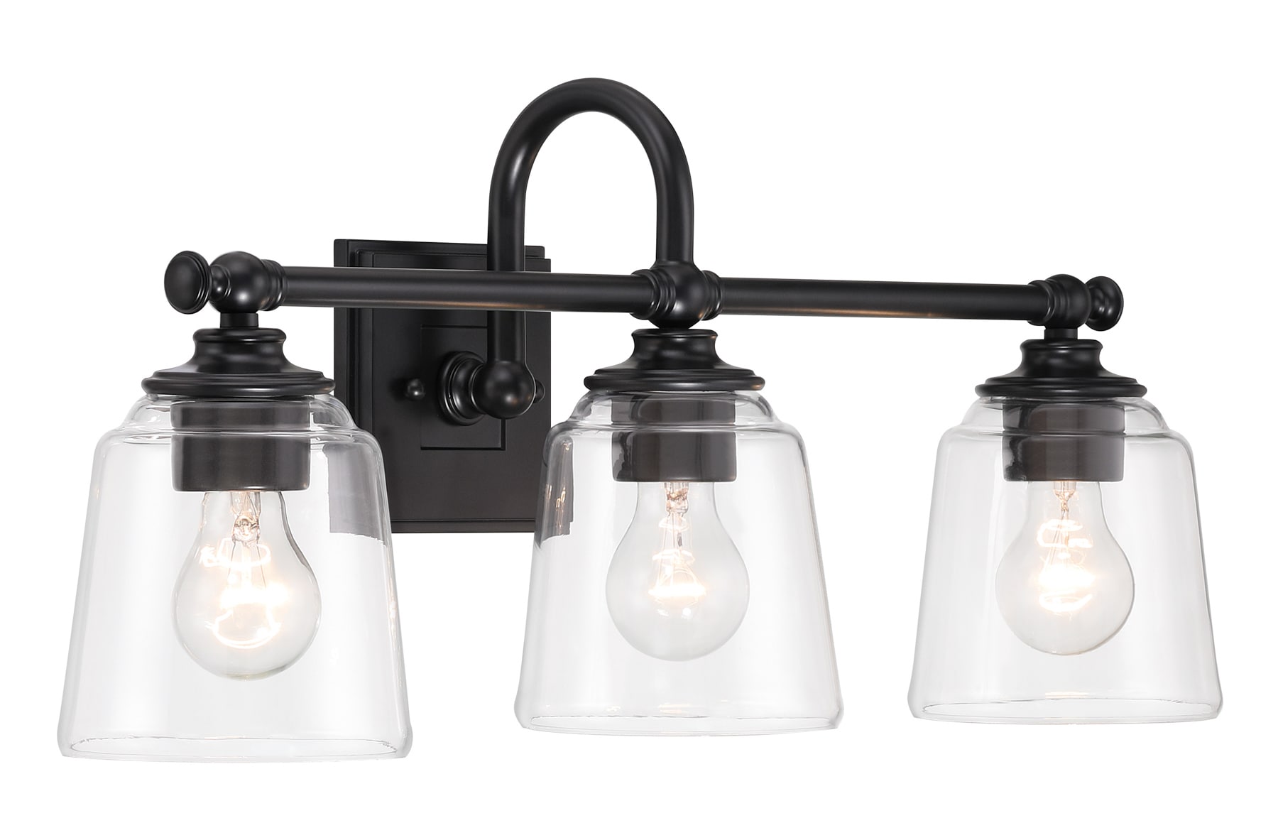 Minka Lavery 4003-66A Antonia 25.25-in 3 -Light Matte Black Modern/contemporary Vanity light bar