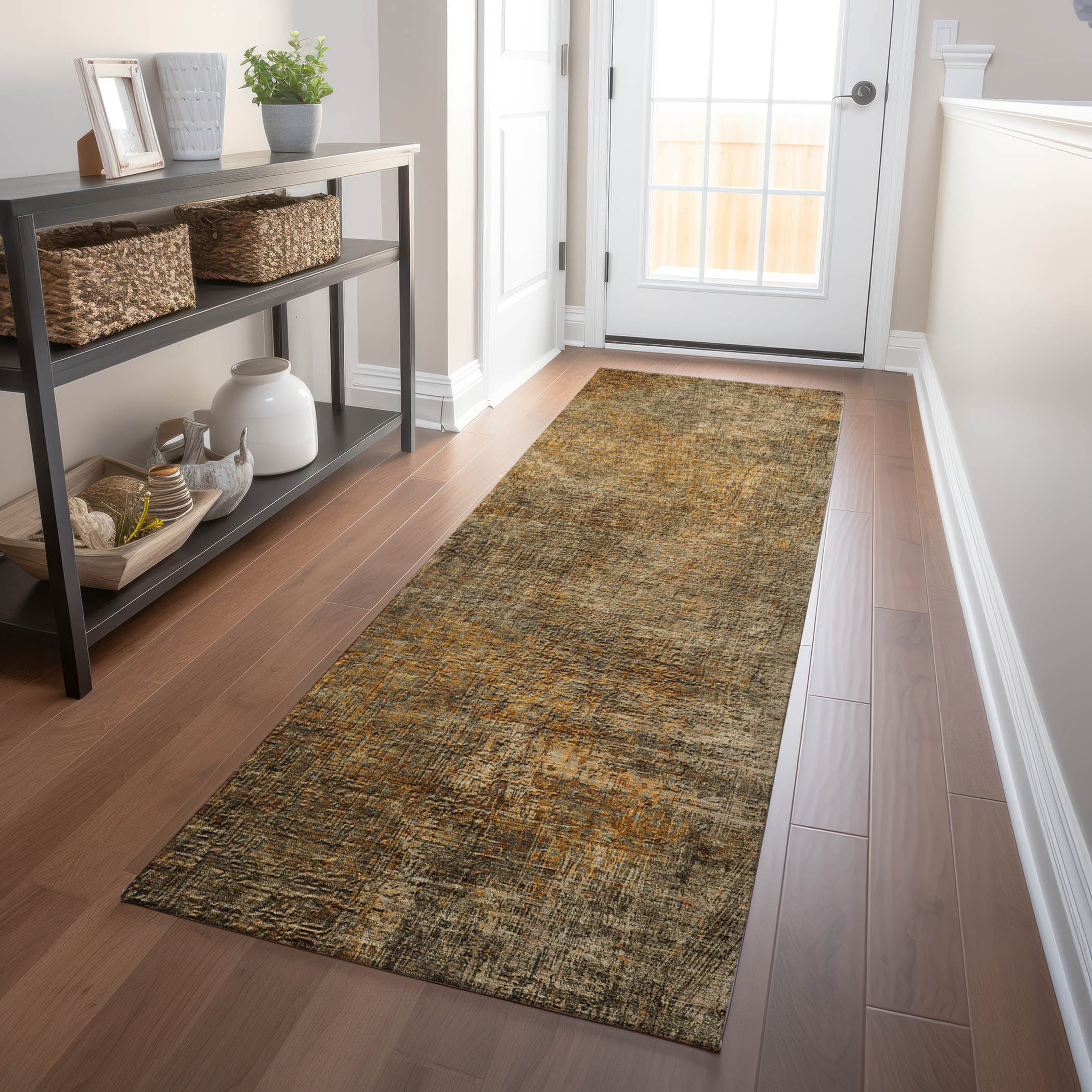 Addison Rugs ACN593BR2X8 Chantille ACN593BR 2 x 7 (ft) Polyester Brown Rectangular Indoor/Outdoor Geometric Moroccan Machine washable Runner rug