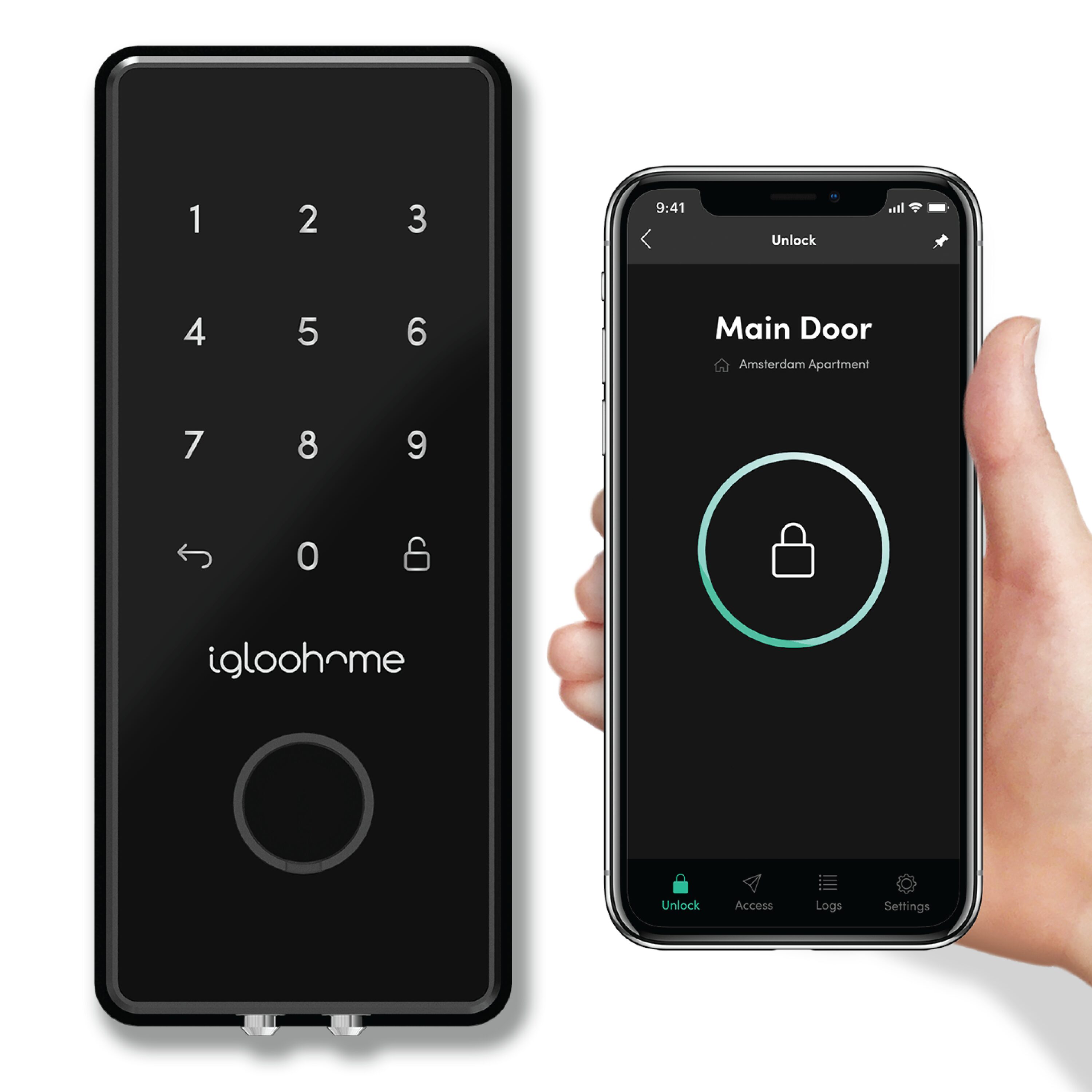 igloohome Smartkey Metal Grey Bluetooth Electronic Deadbolt Smart Lock ...