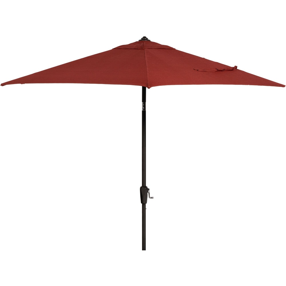 Hanover MCLRUMB9-CHL 9-ft Aluminum Red Crank Market Patio Umbrella