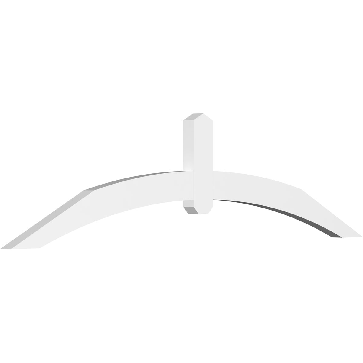 Ekena Millwork GBP072X18X0204ARC00 Archdale White PVC Gable bracket