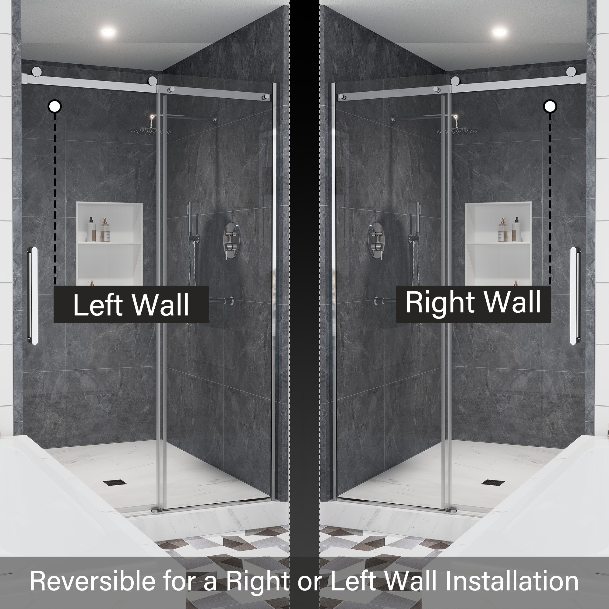 CASAINC CA-LBD7-4876CH Shower-Doors - View #6