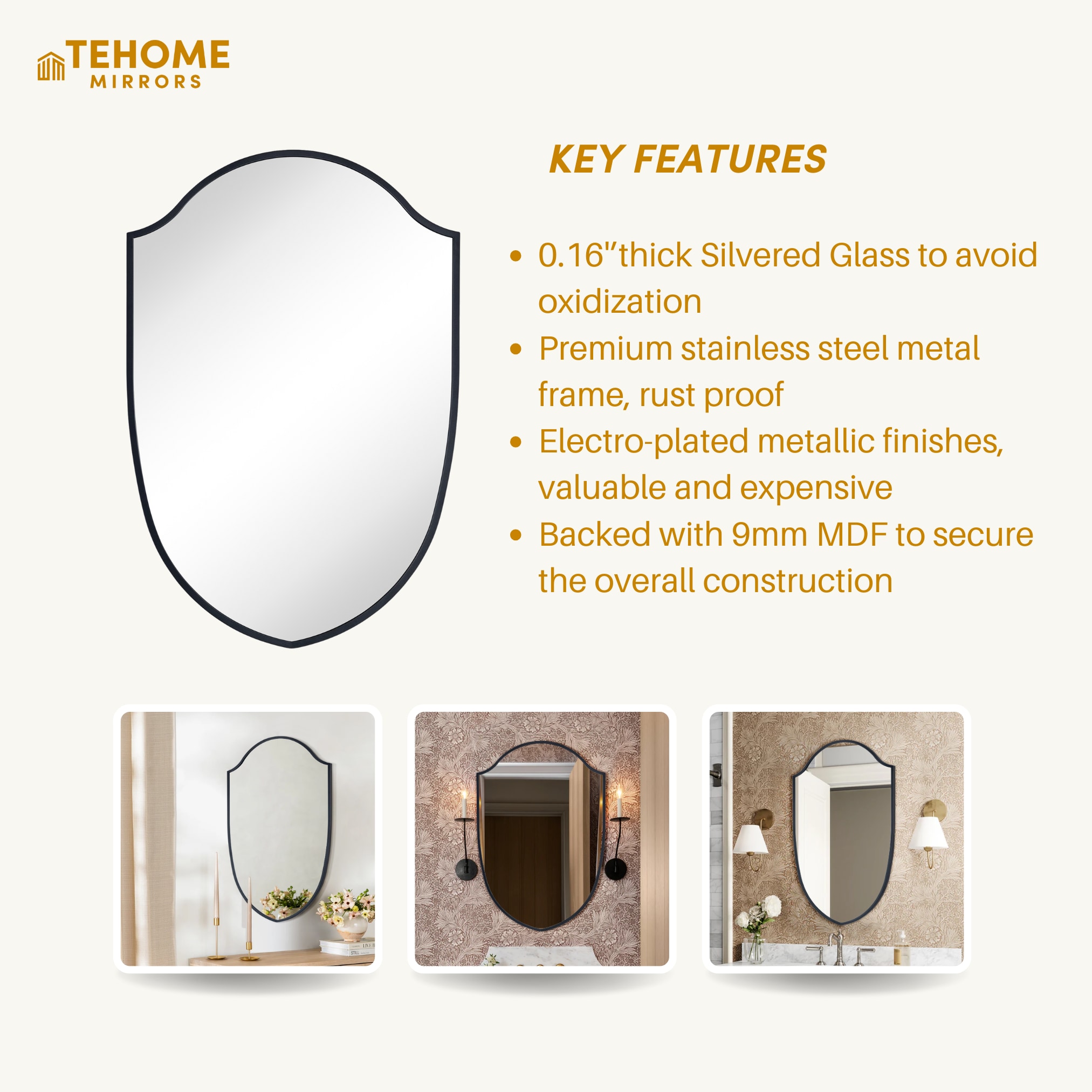 TEHOME GC-XY008 Framed-Bath-Mirrors - View #5