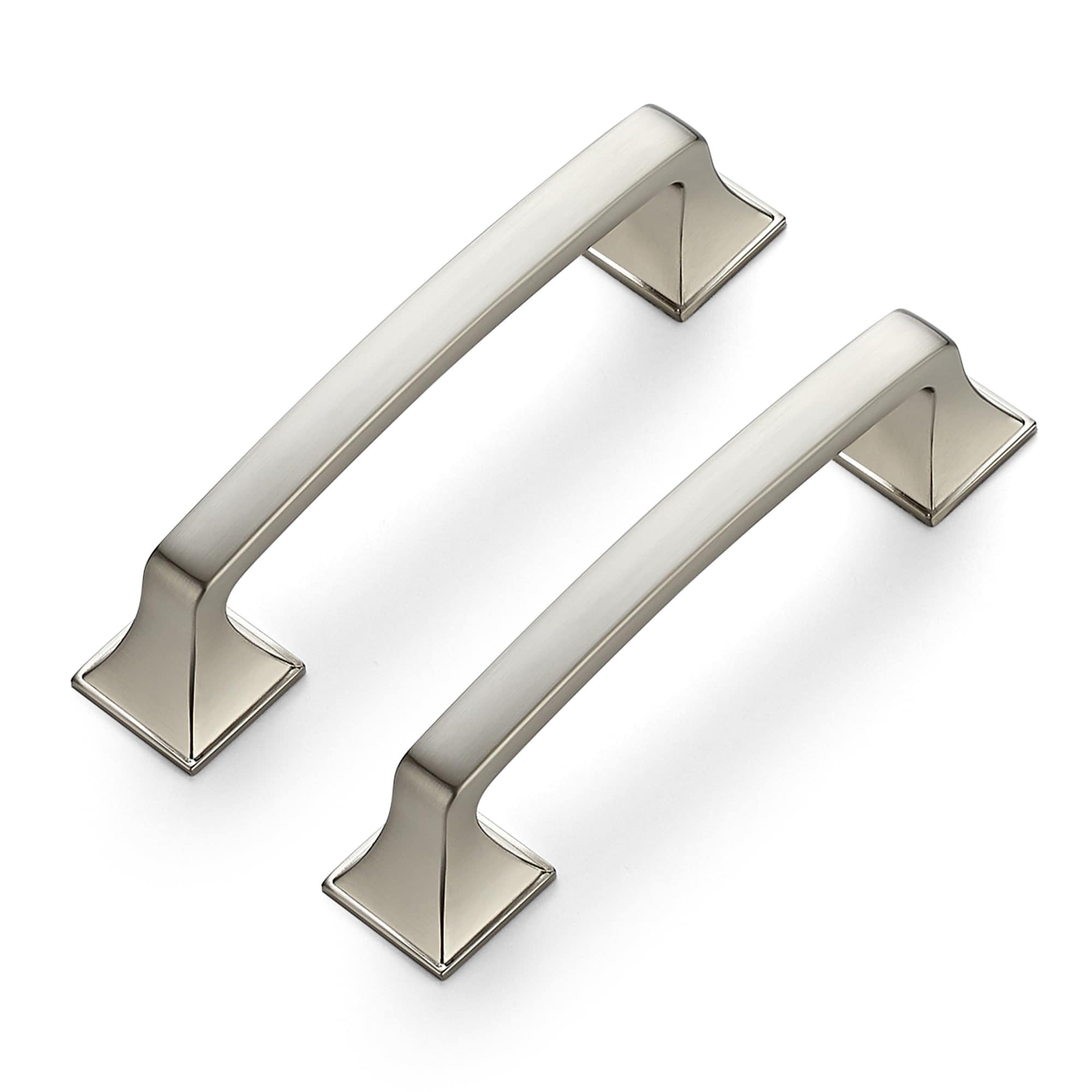 LILILIAN FMY 30 Pack Solid 3-3/4 in Square Foot Arch Pulls Brushed Nickel Kitchen Cabinet Handles Drawer Hardware durable #LRO0820E395