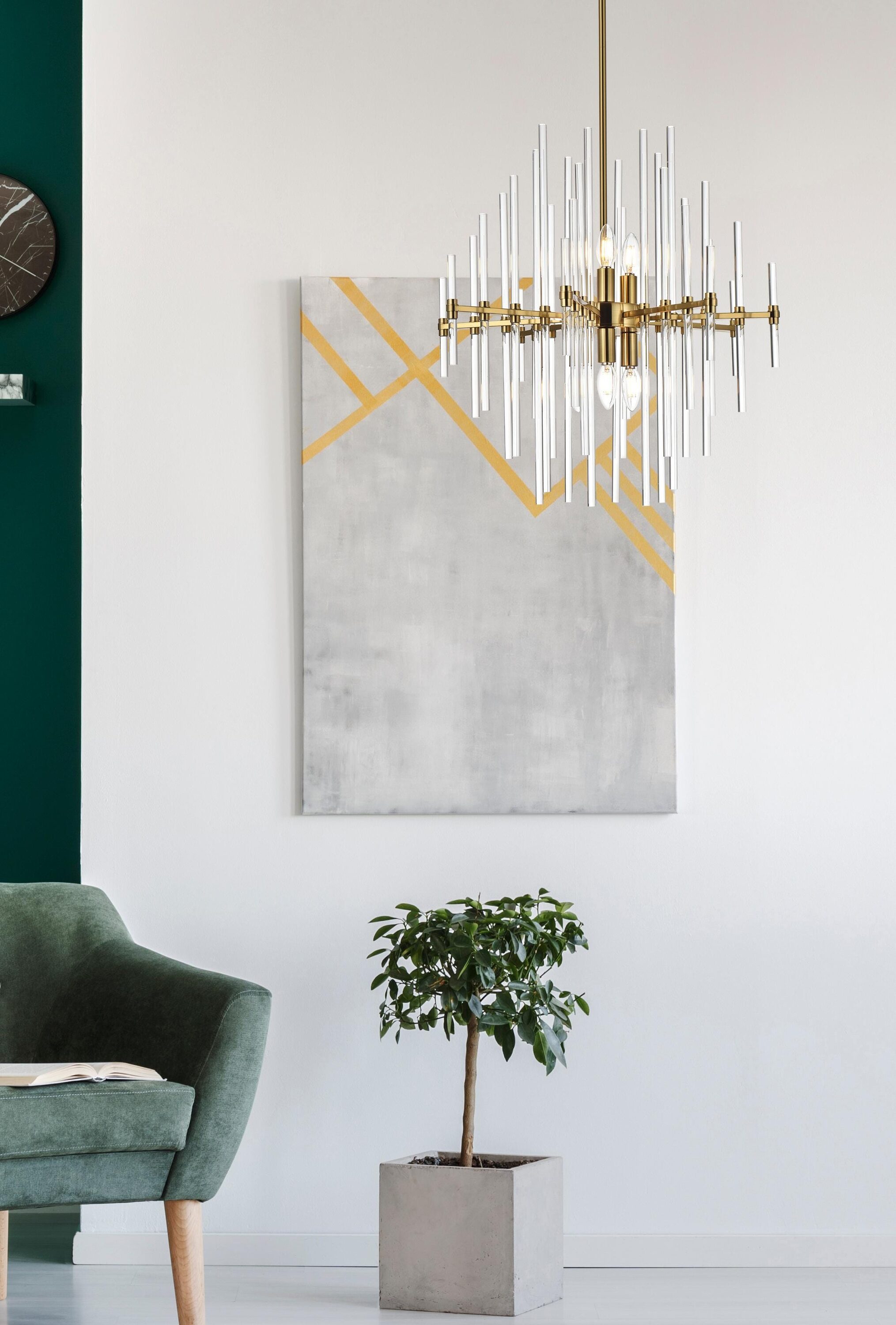 Sienna Gold 6-Light Crystal Pendant Chandelier