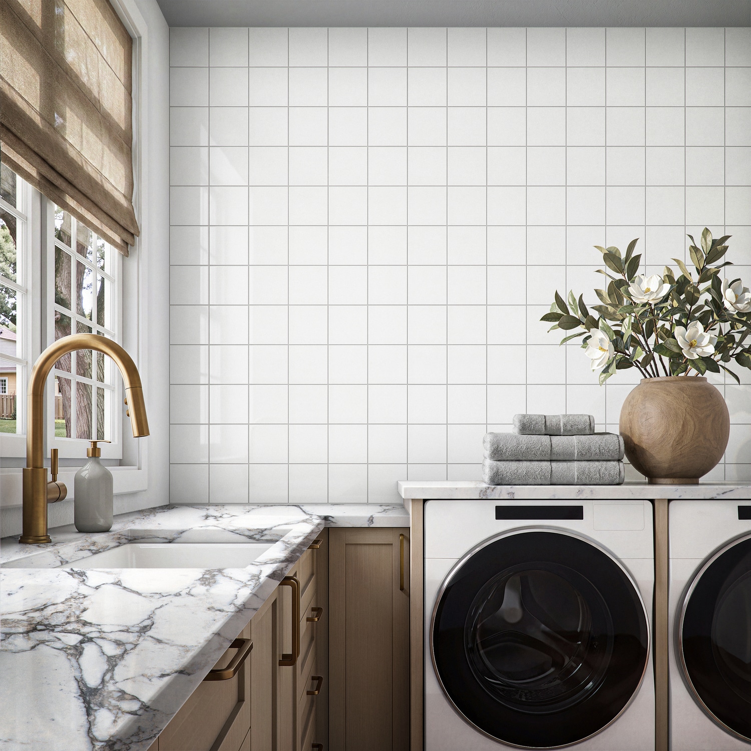 Daltile Core Classic True White 6-in x 6-in Glossy Ceramic Subway