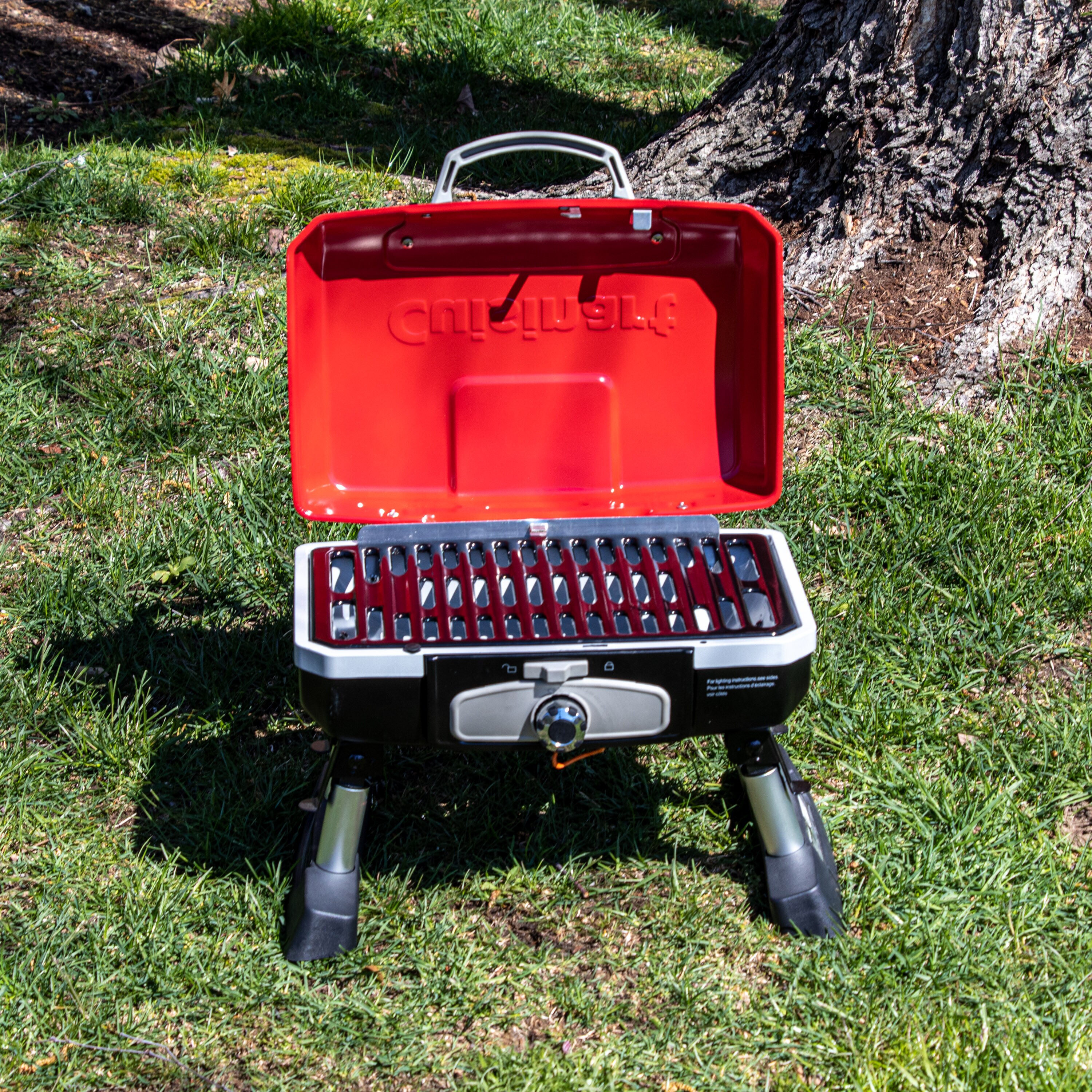 Cuisinart Portable Stainless Steel Propane Grill - 146 Sq In Cooking  Surface, 8000 BTU Burner, Compact Design - Ideal for Camping, Tailgating,  and More at