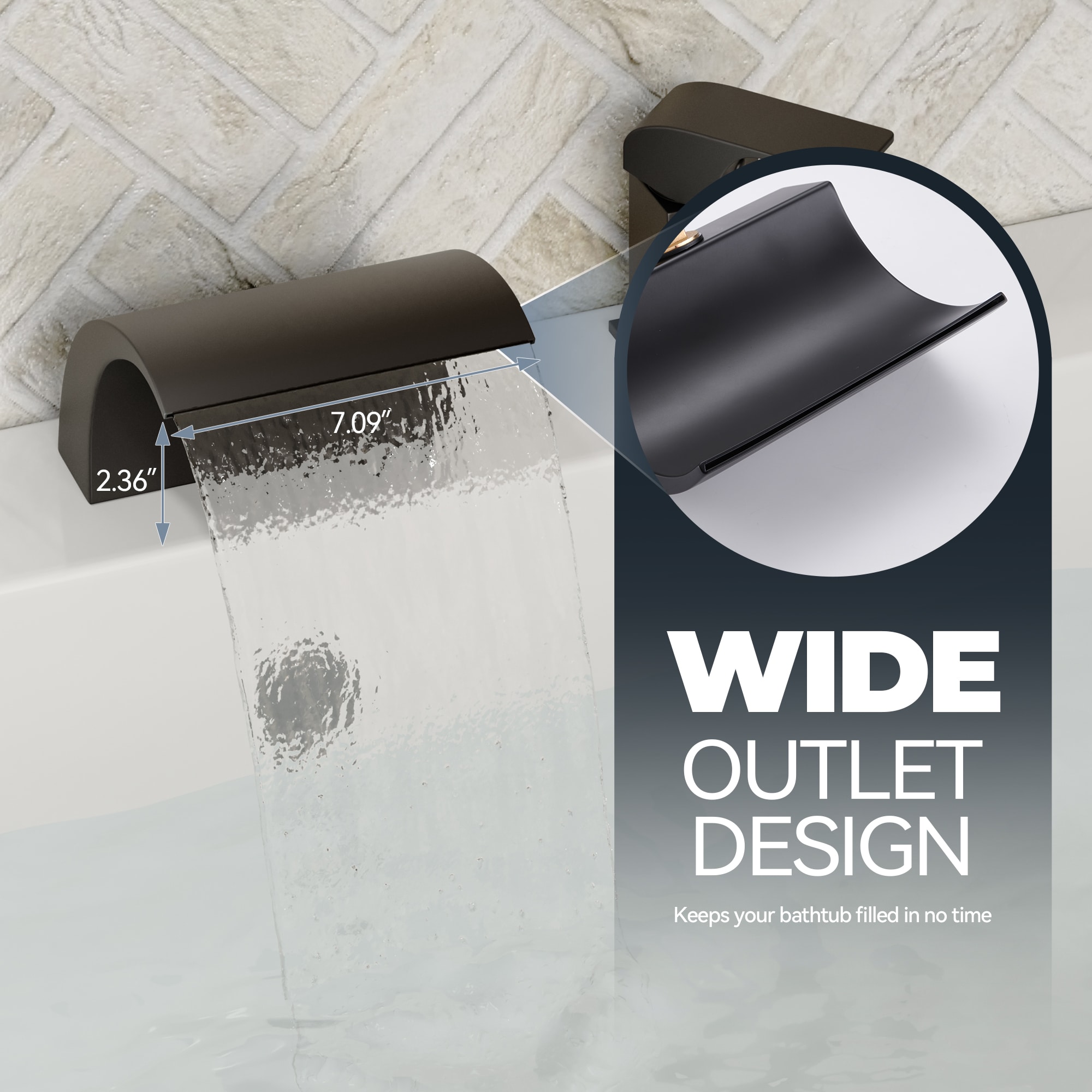 CASAINC WF5164HF-2BL Roman-Tub-Faucets - View #6
