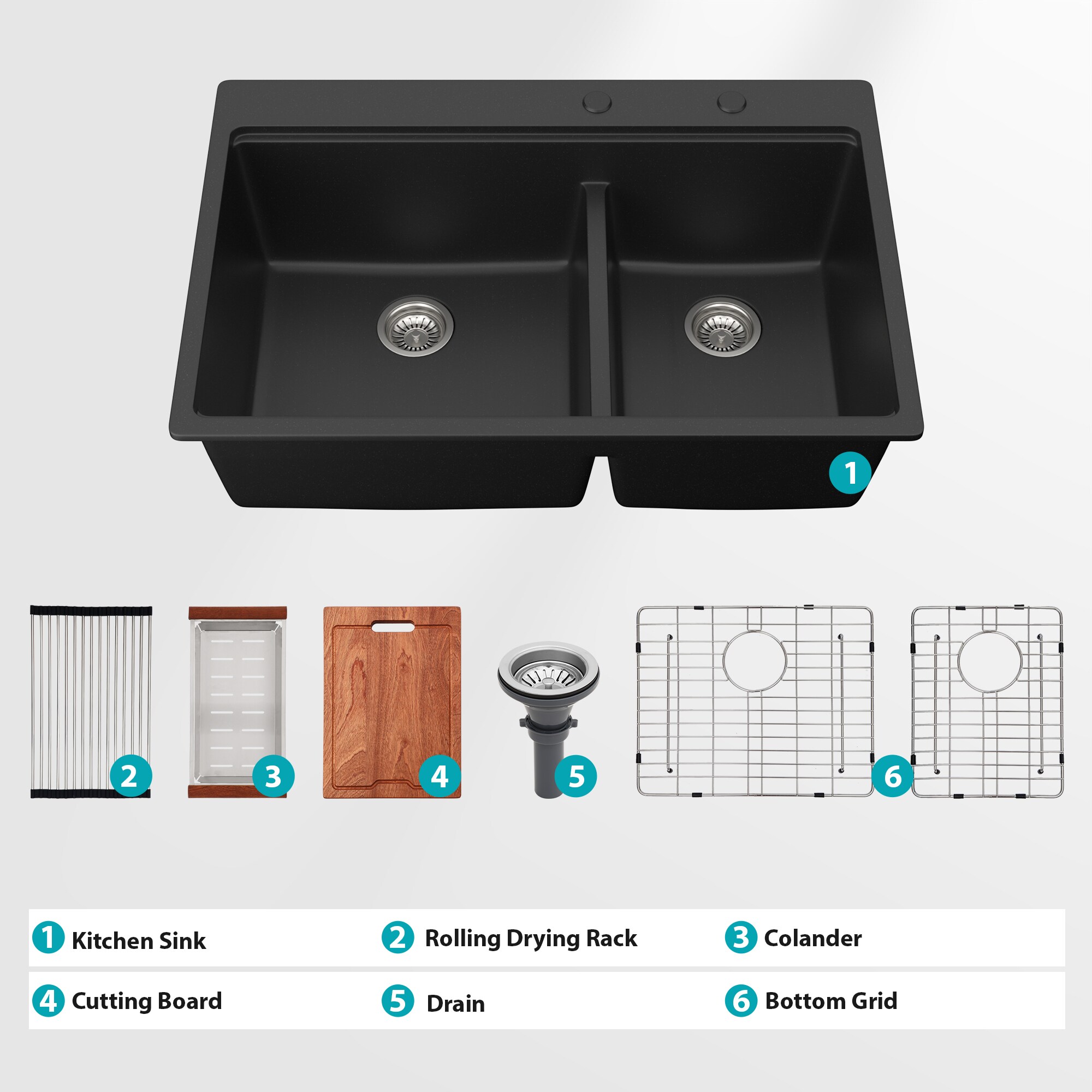 LIVIZA TLY-QZ353525 Kitchen-Sinks - View #3