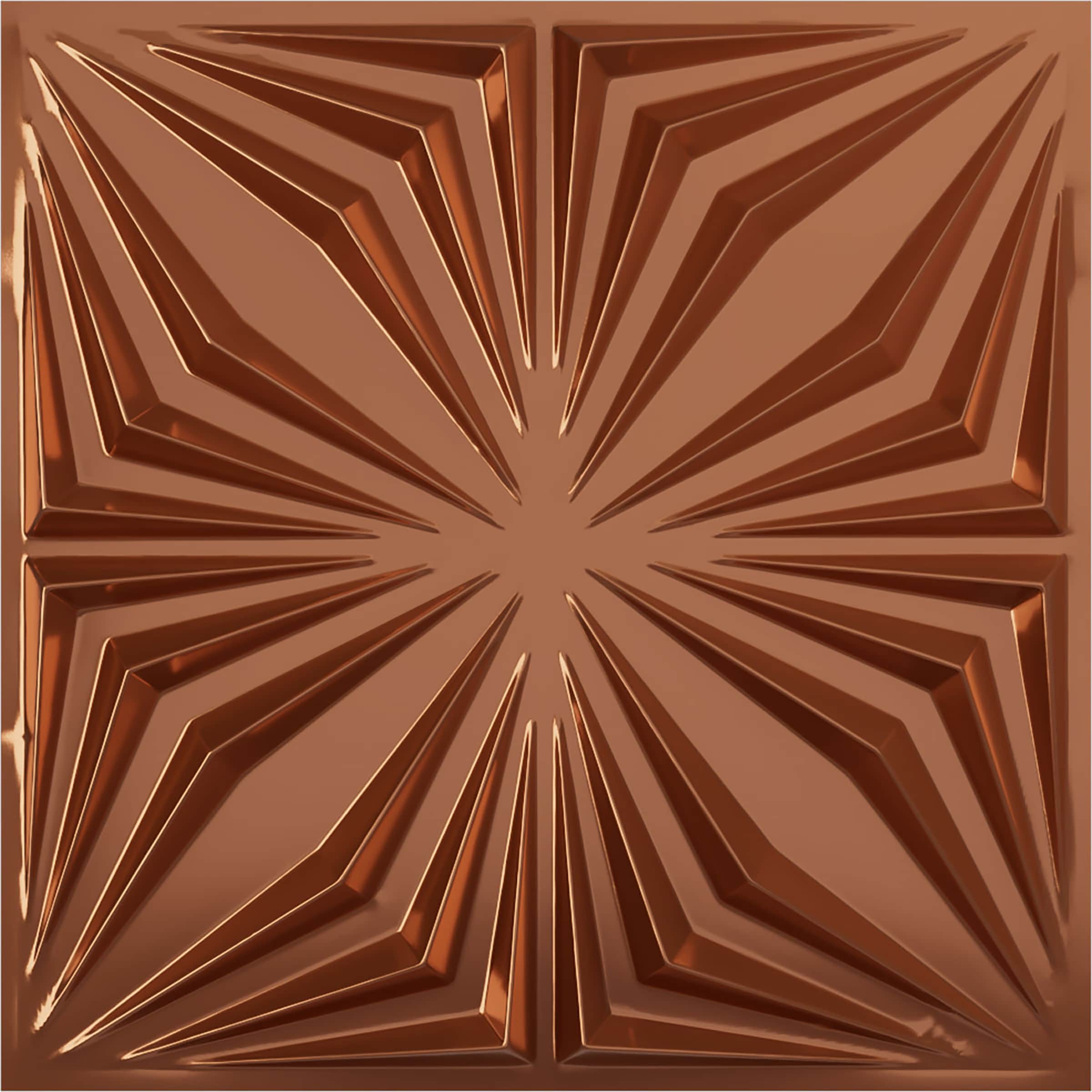 Ekena Millwork WP20X20AHBCO 19-5/8-in x 19-5/8-in Embossed Paintable/Stainable Copper PVC Wall Panel ( 2.67-sq ft )