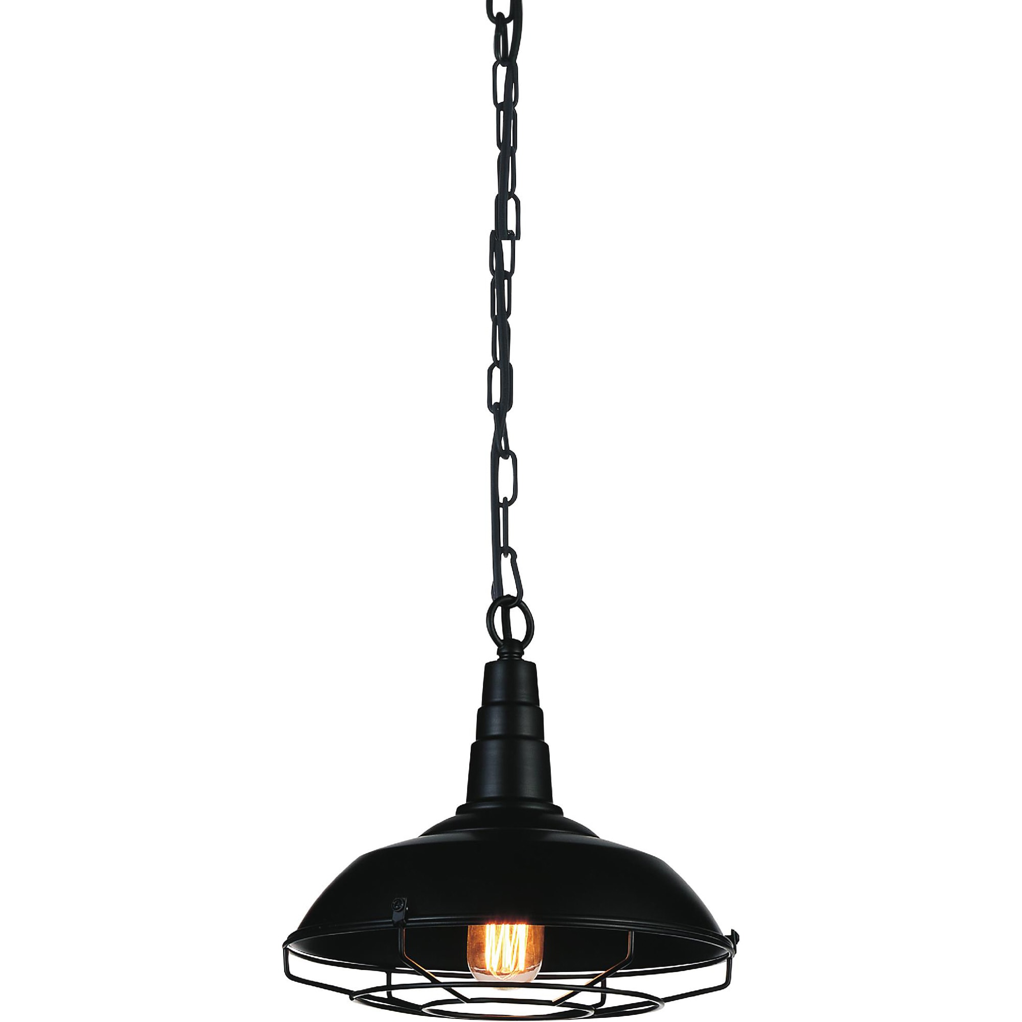 Morgan Rustic Black LED Mini Bowl Pendant Light
