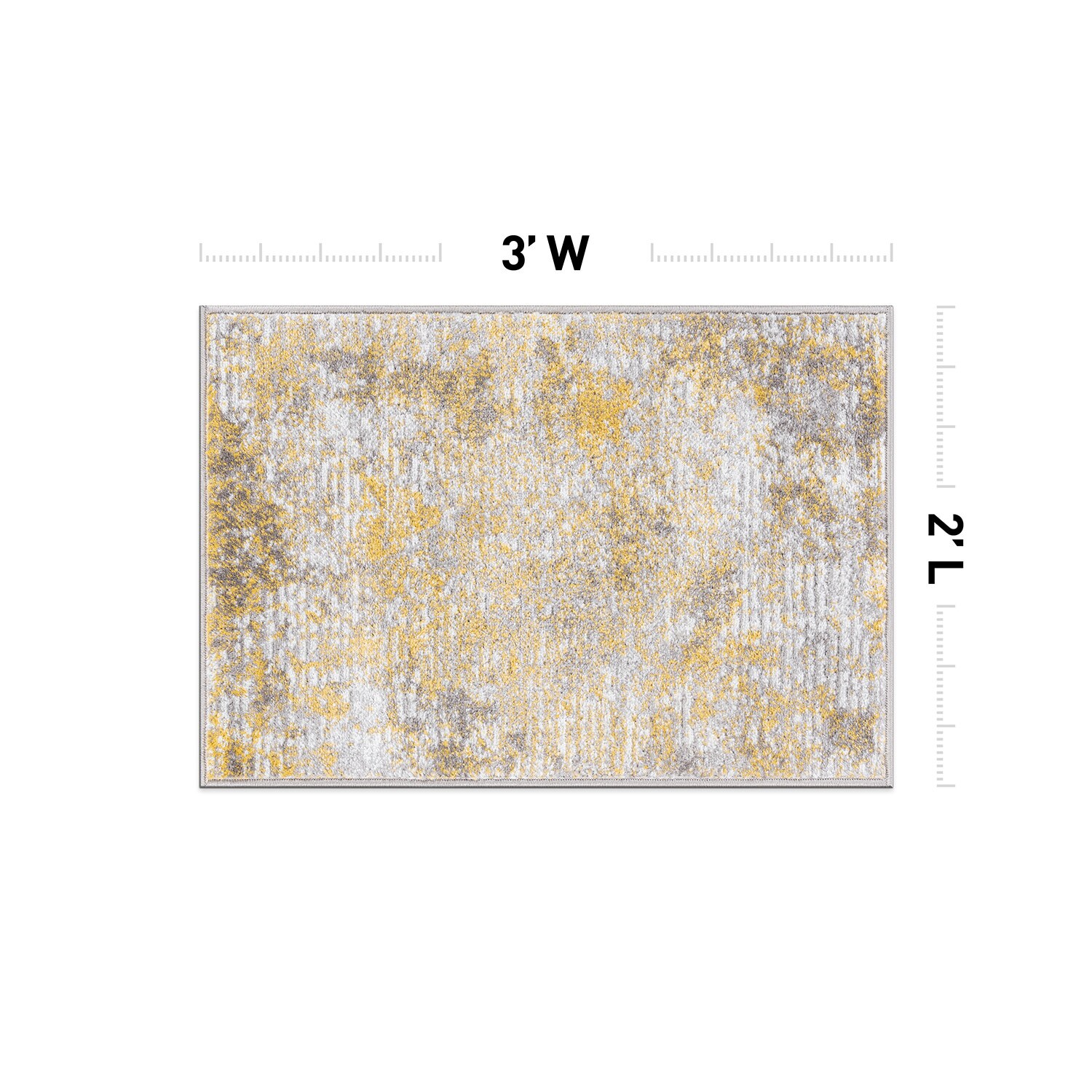 World Rug Gallery 936YELLOW2X3 rugs - View #3