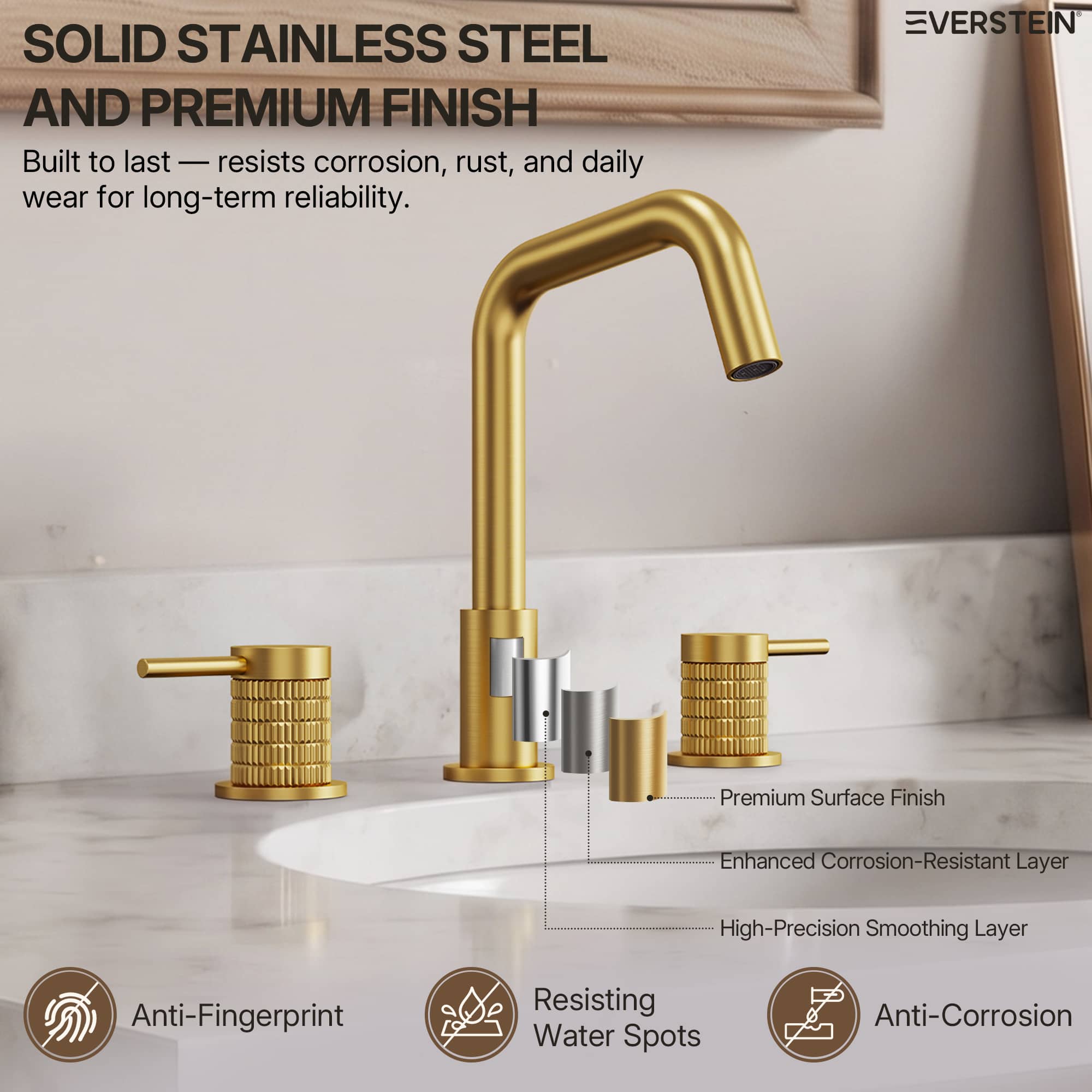 EVERSTEIN SFS-1322B-GD Lavatory-Faucets - View #5