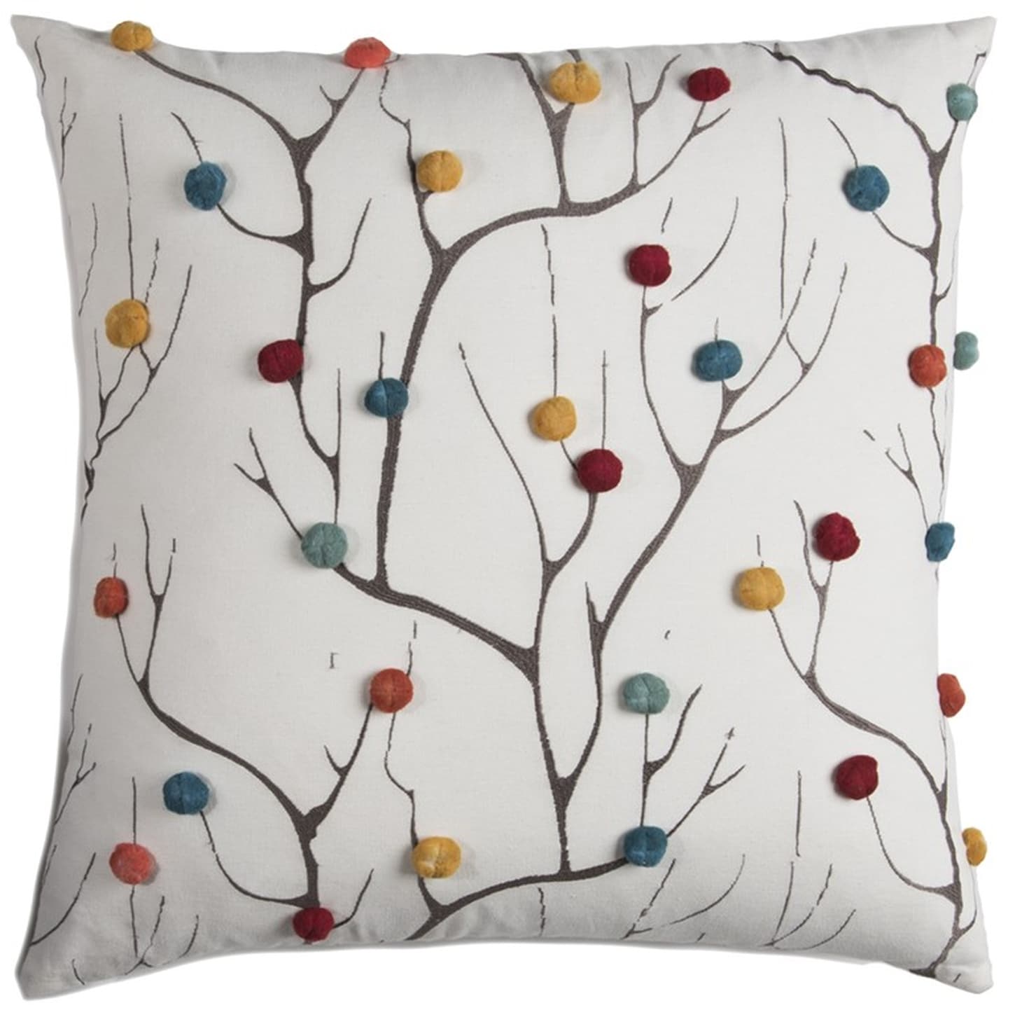 HomeRoots 4000403229 2 -Piece 20-in x 20-in Brown Square Indoor Decorative Pillow