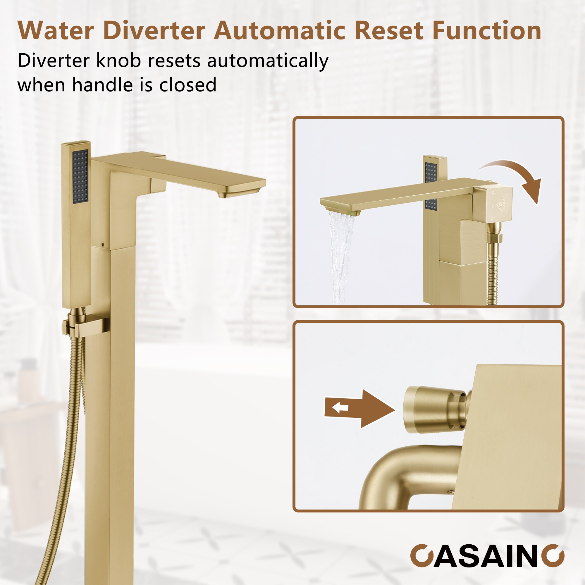 CASAINC MCS97-MB Roman-Tub-Faucets - View #5