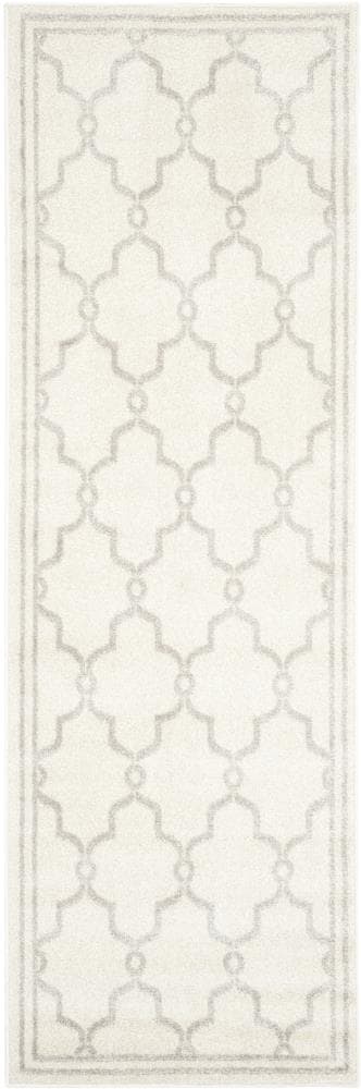 Safavieh AMT414E-211 Marion 2 x 11 (ft) Loomed Polypropylene Ivory/Light Gray Rectangular Indoor/Outdoor Trellis Runner rug