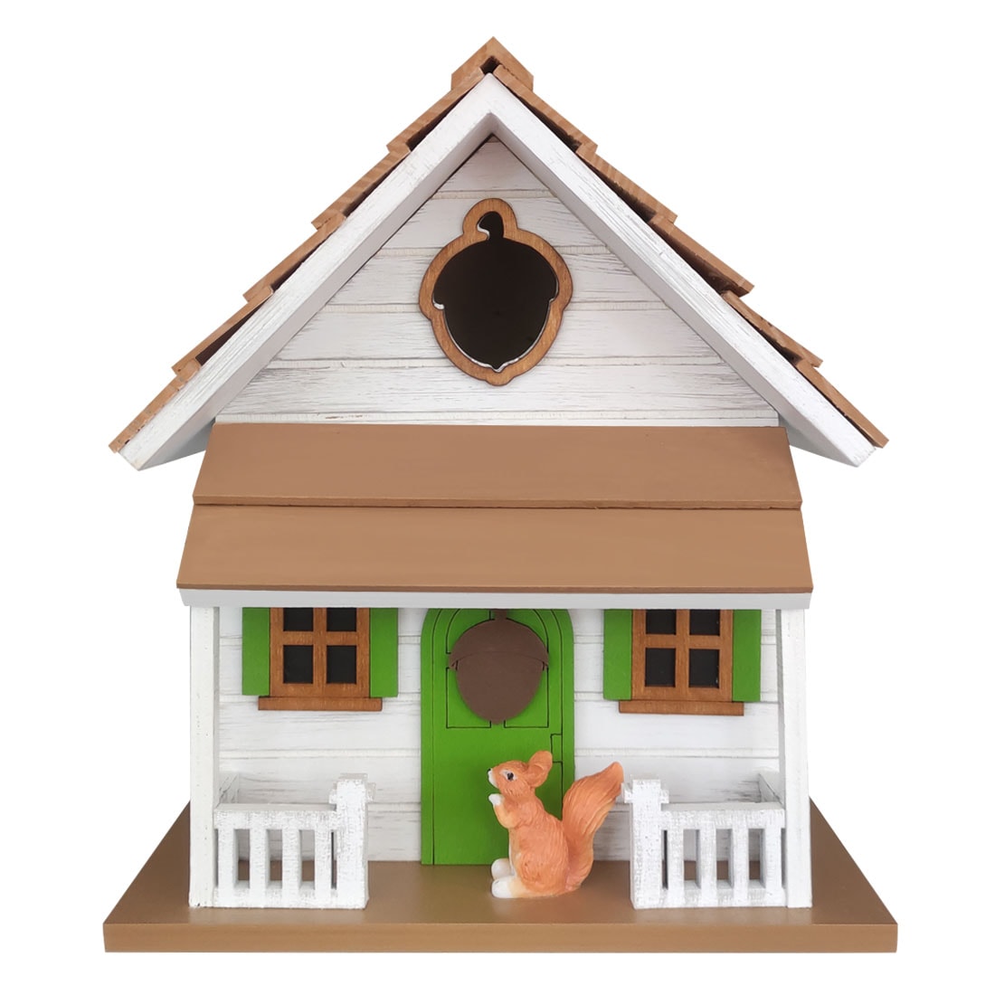 Home Bazaar HB-7905WS 8.75-Inches H White Wood Finches Aviary Bird House
